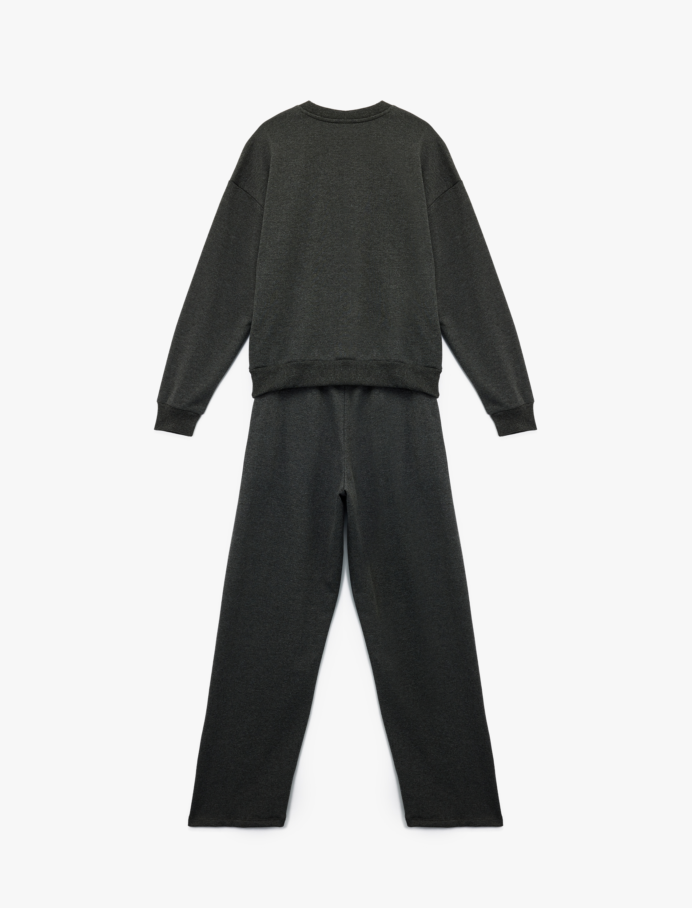   Rahat Kalıp Üç İplik Uzun Kollu Sweatshirt Eşofman Takımı