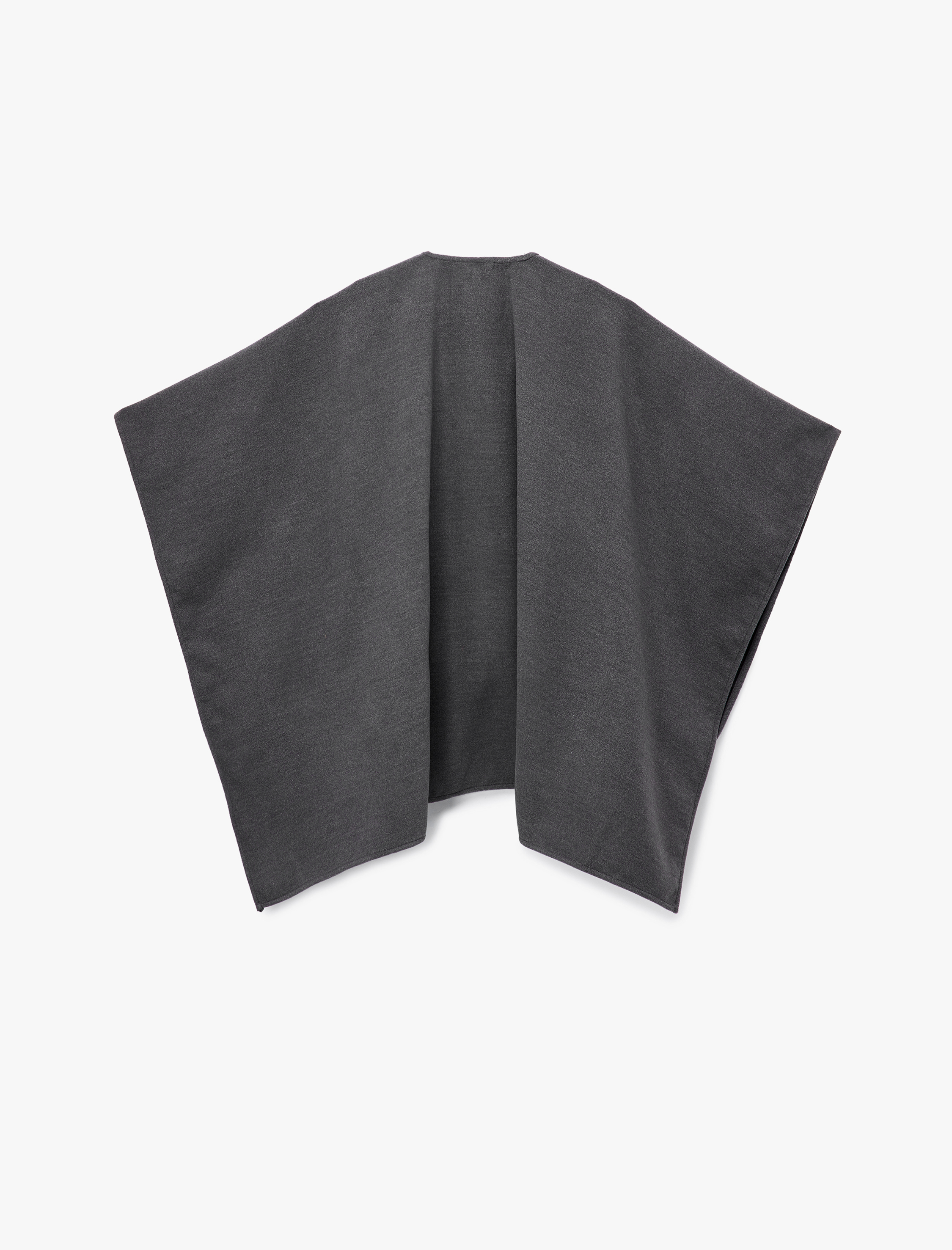   Şal Yaka Yarım Kol Uzun Kaşe Görünümlü Panço