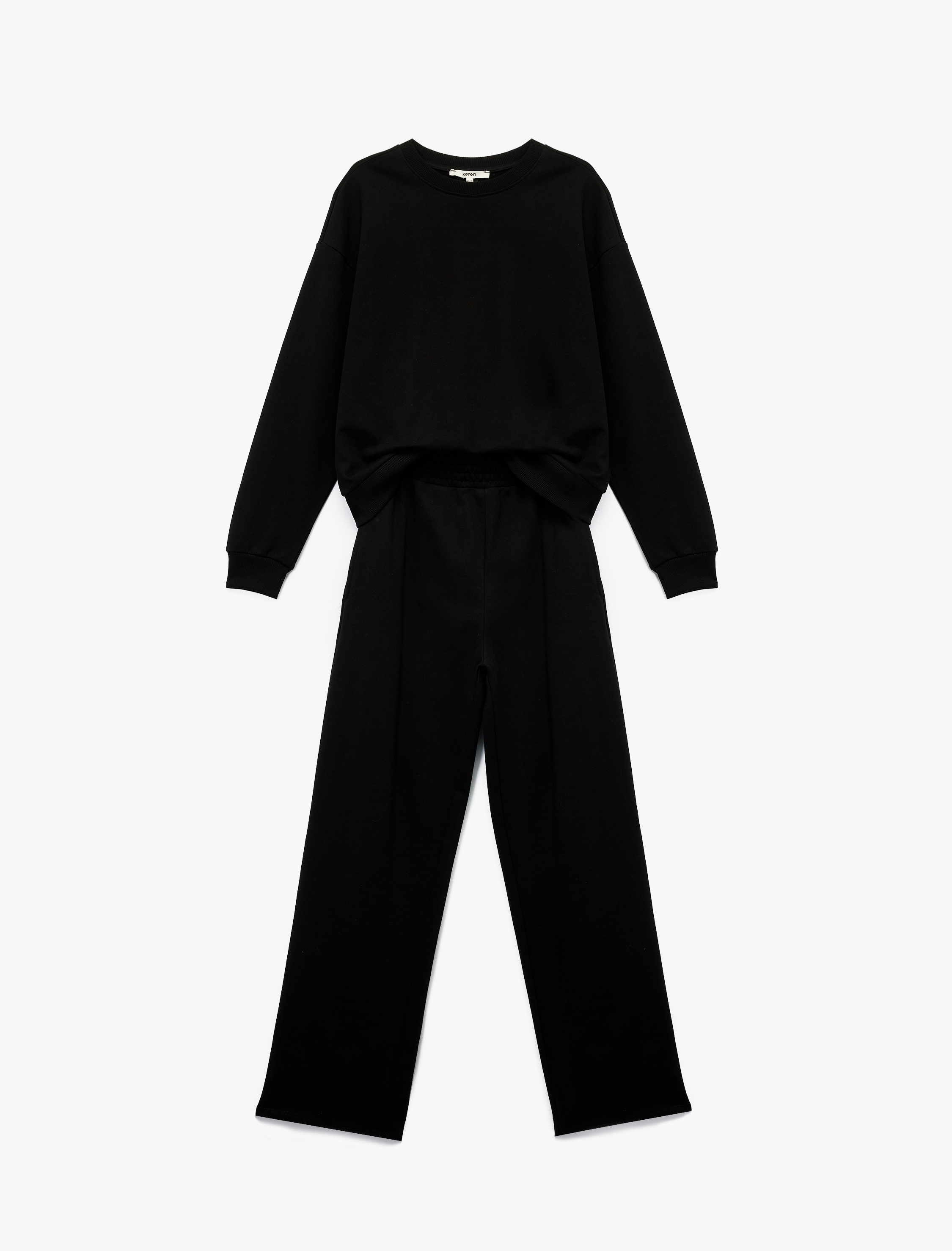   Rahat Kalıp Üç İplik Uzun Kollu Sweatshirt Eşofman Takımı