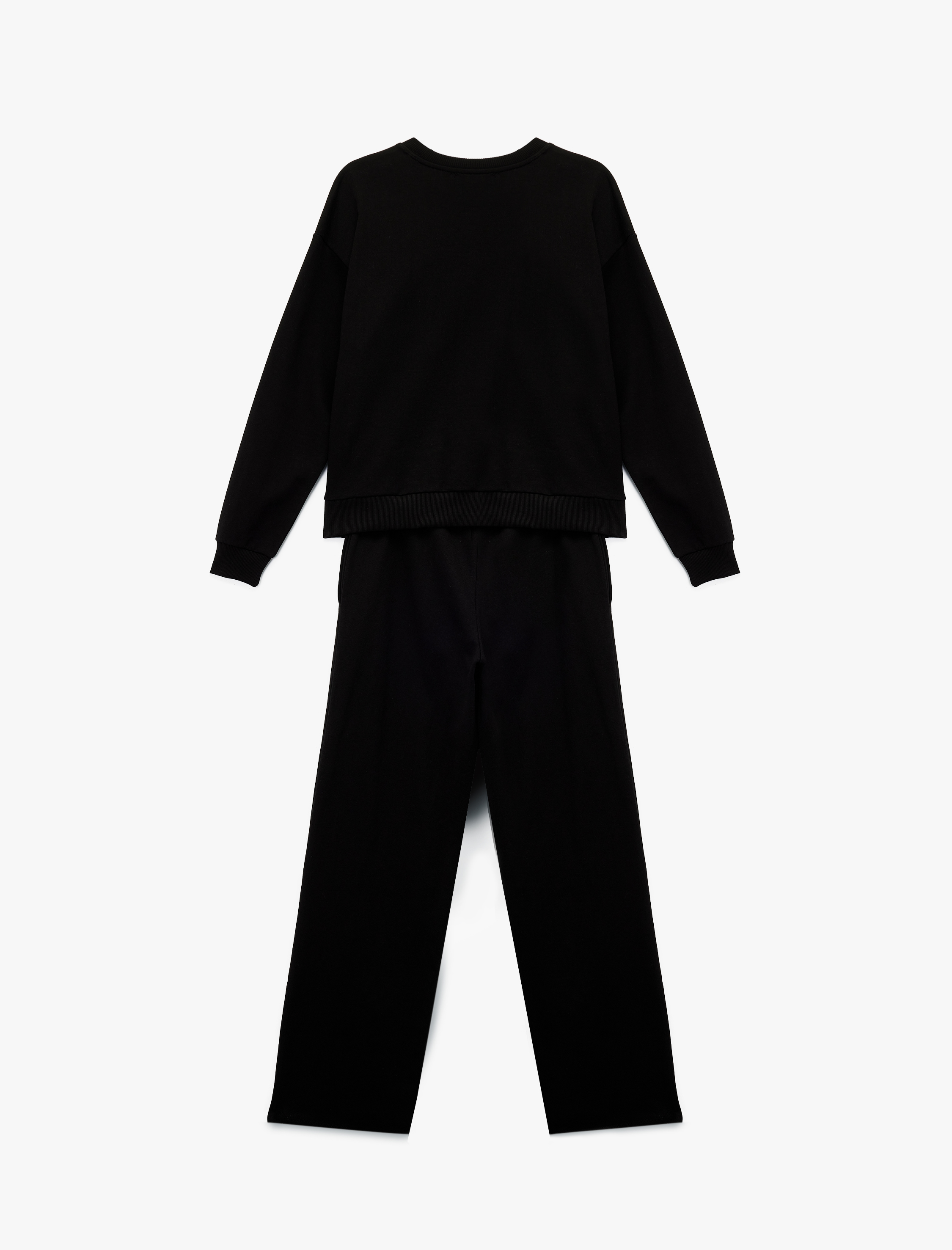   Rahat Kalıp Üç İplik Uzun Kollu Sweatshirt Eşofman Takımı