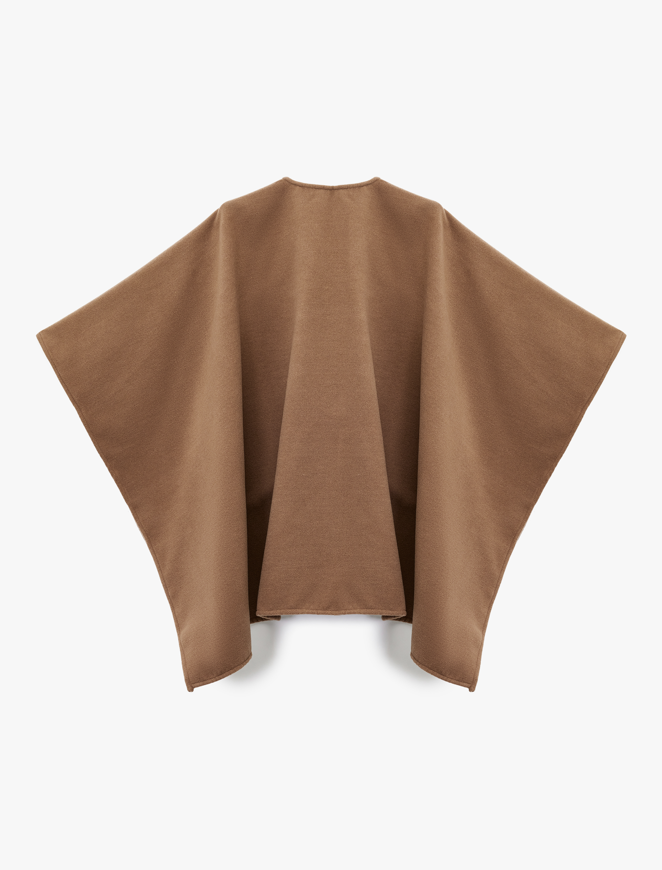   Şal Yaka Yarım Yarasa Kol Kaşe Görünümlü Panço