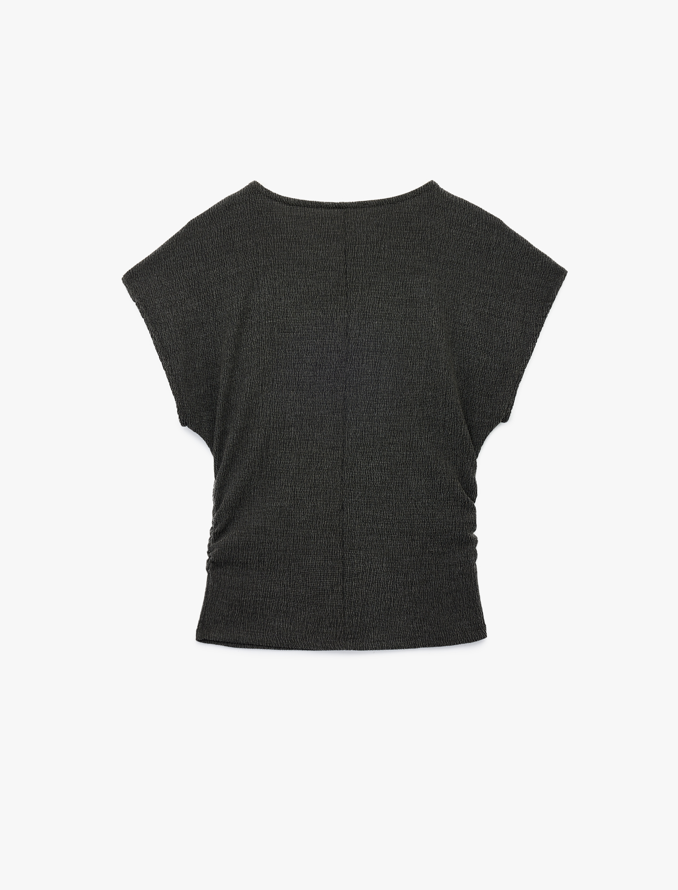   Bürümcük Kumaş Slim Fit Kısa Kollu Bisiklet Yaka Tişört