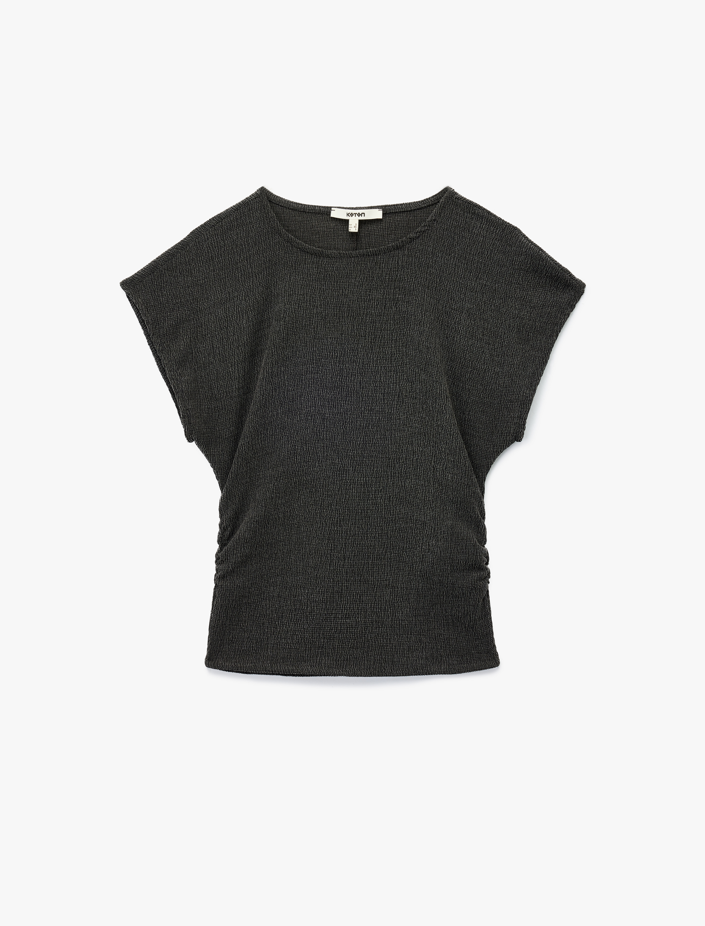   Bürümcük Kumaş Slim Fit Kısa Kollu Bisiklet Yaka Tişört