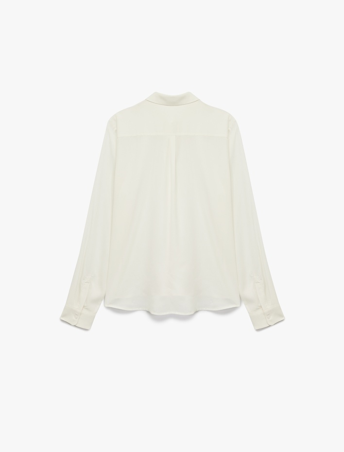  Regular Fit Uzun Kollu Klasik Yaka Viskon Gömlek