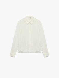 Regular Fit Uzun Kollu Klasik Yaka Viskon Gömlek