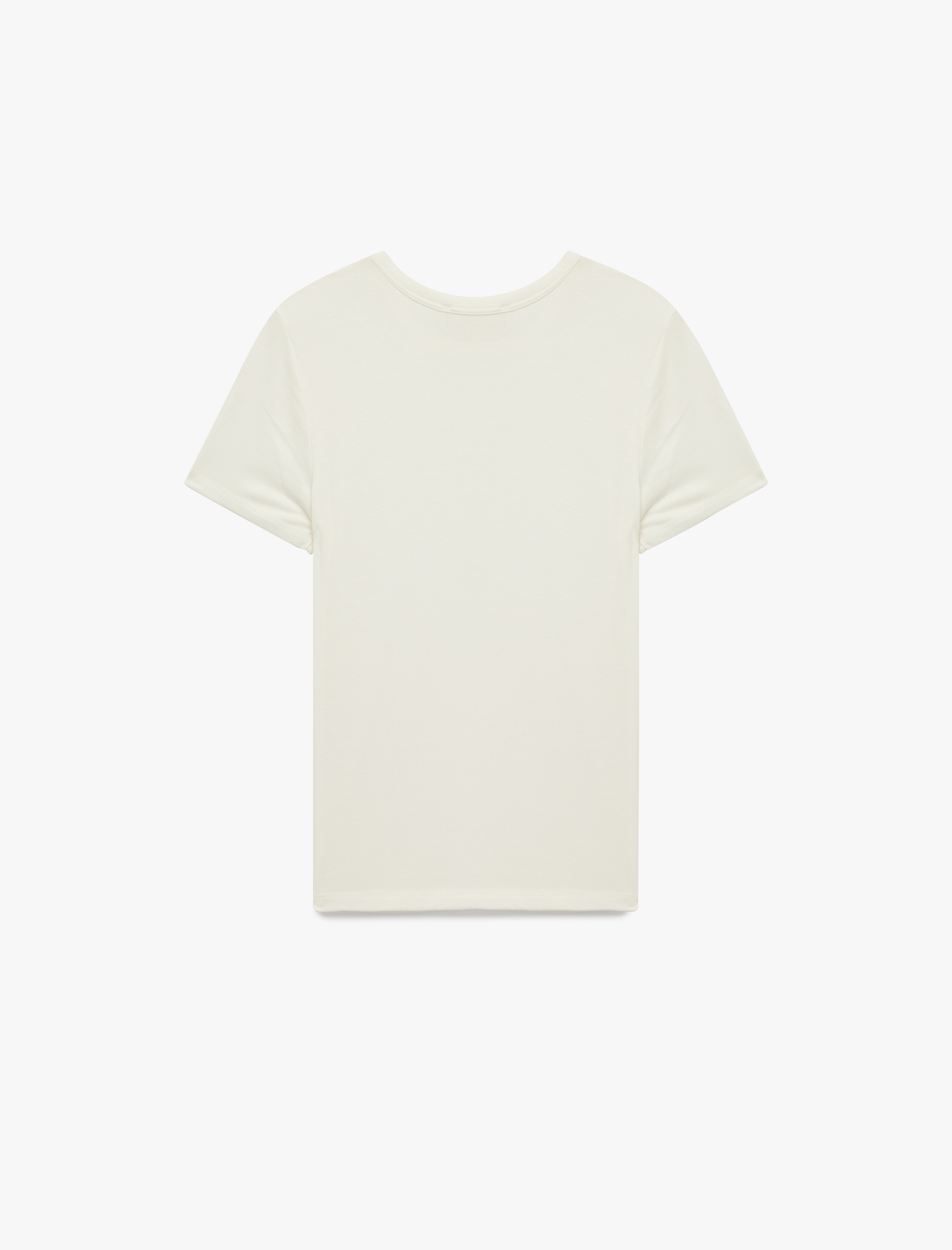   Viskon Kumaş Slim Fit Kısa Kollu Bisiklet Yaka Basic Tişört