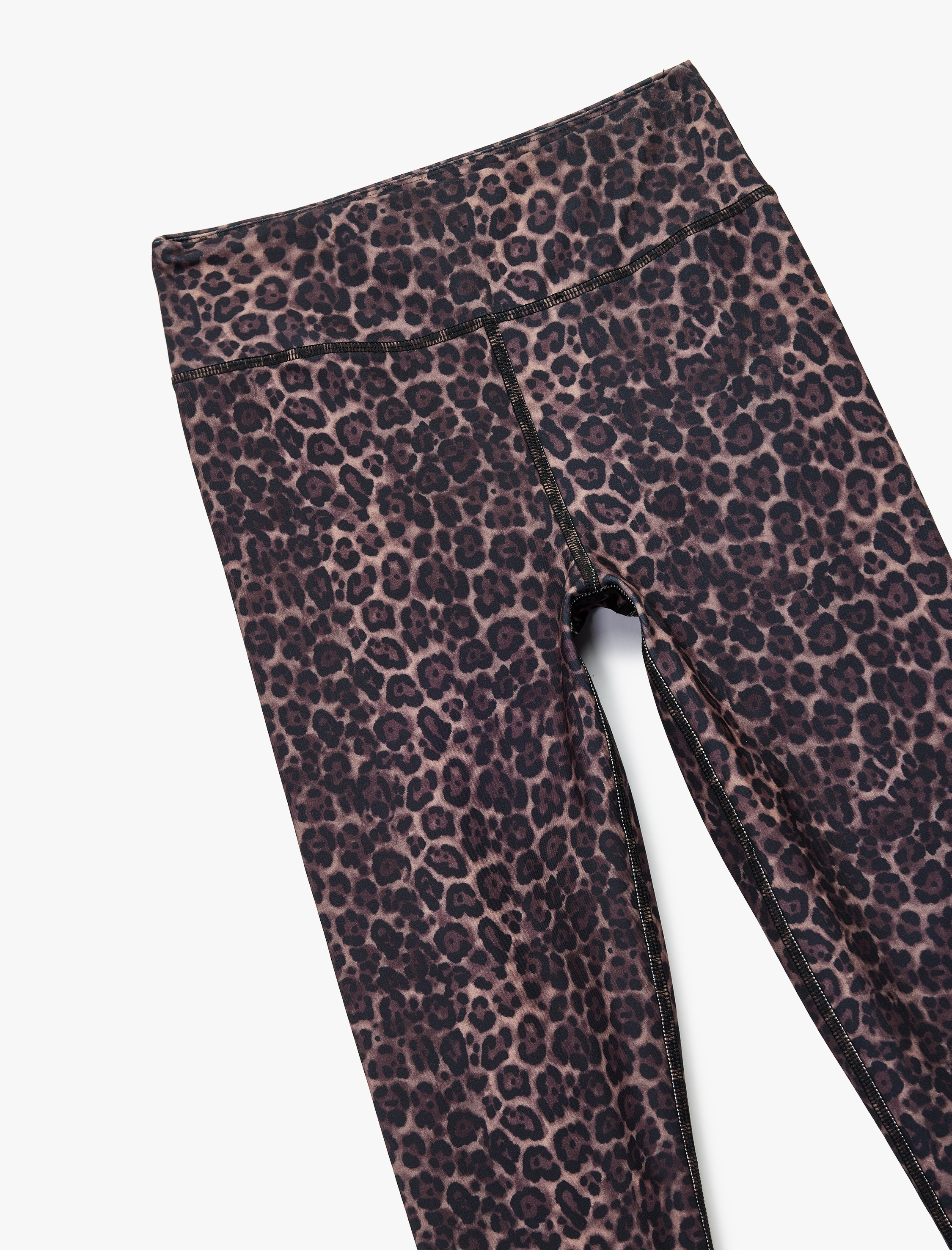   Yüksek Bel Leopar Baskılı Slim Fit Spor Tayt