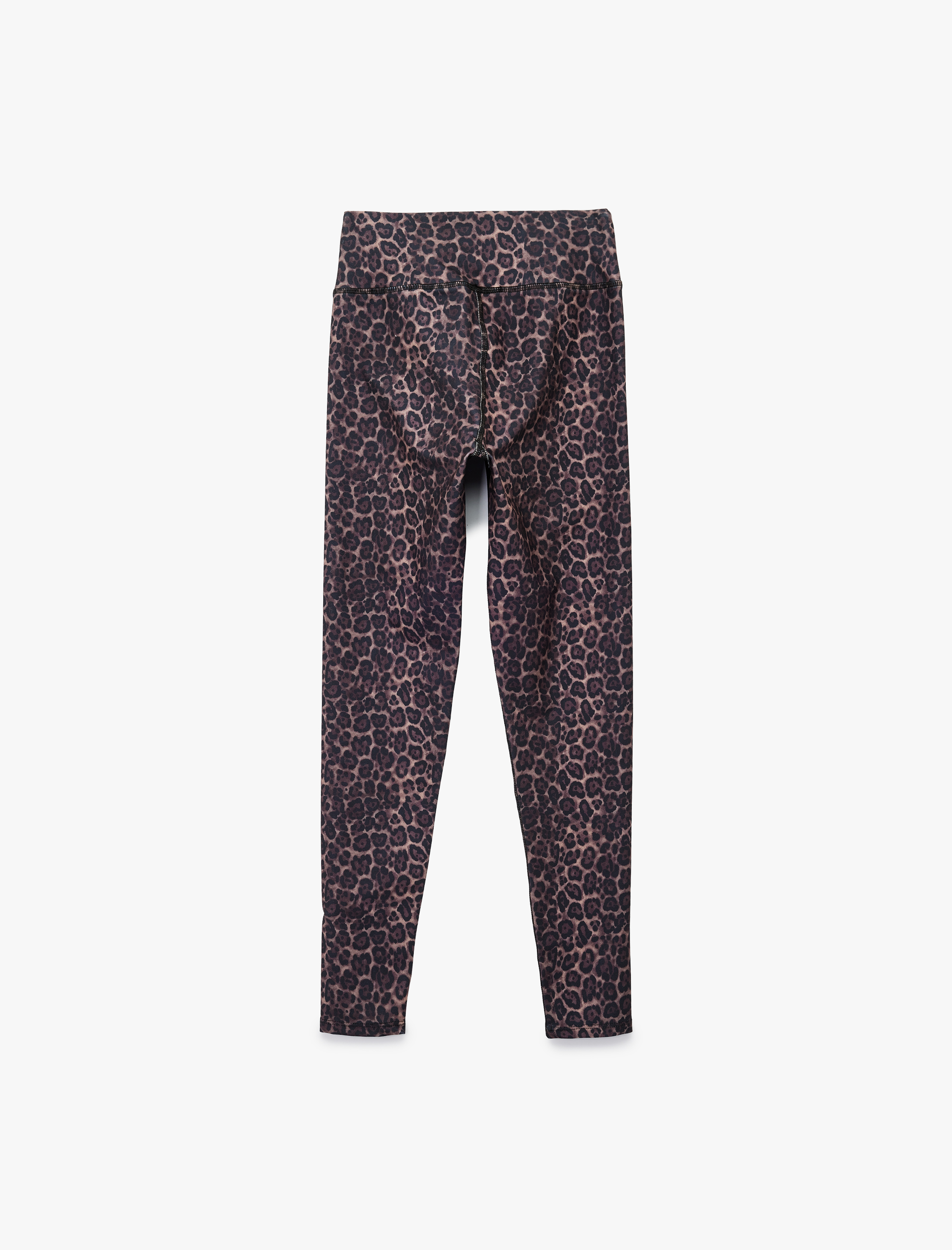   Yüksek Bel Leopar Baskılı Slim Fit Spor Tayt