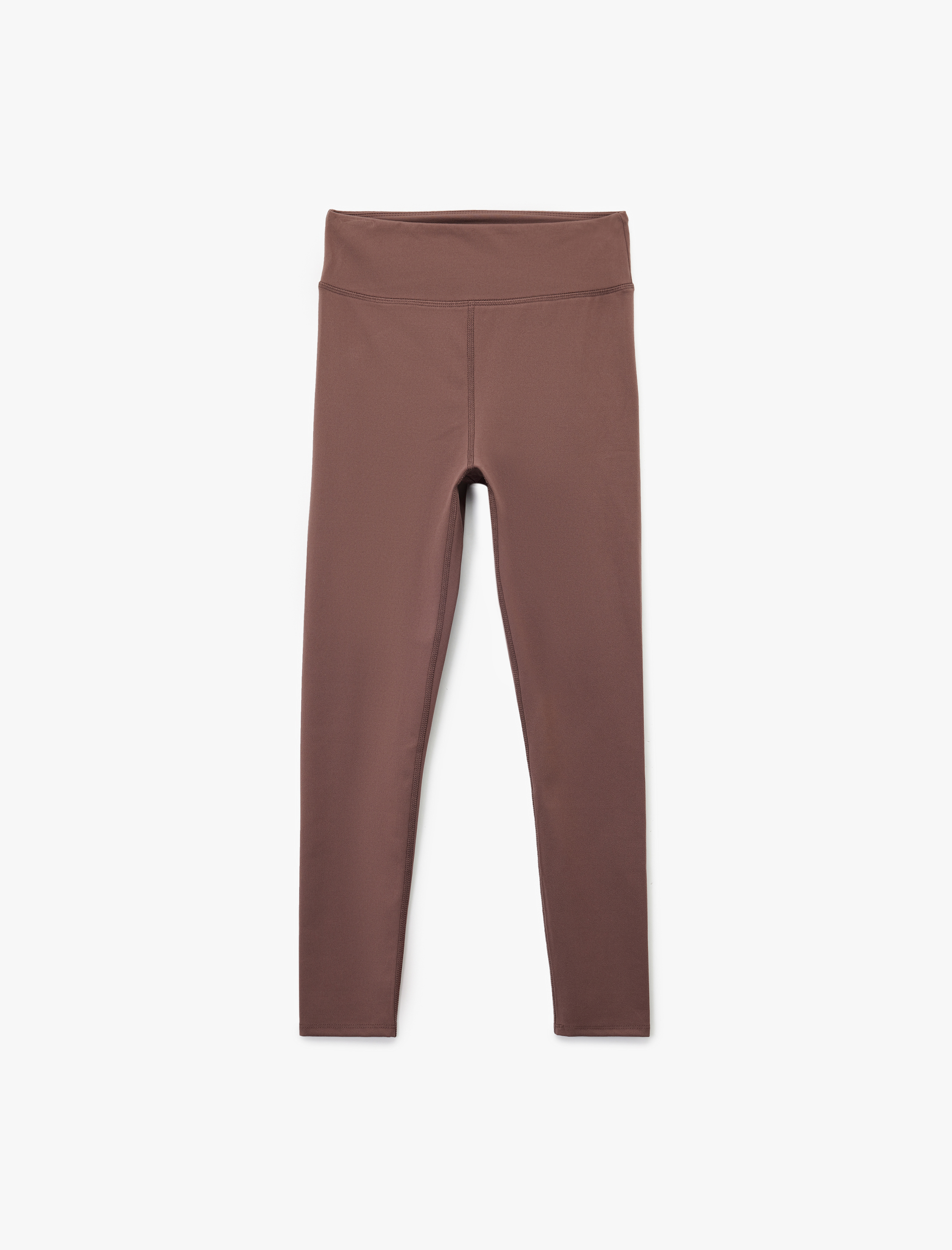   Yüksek Bel Slim Fit İnterlok Spor Tayt