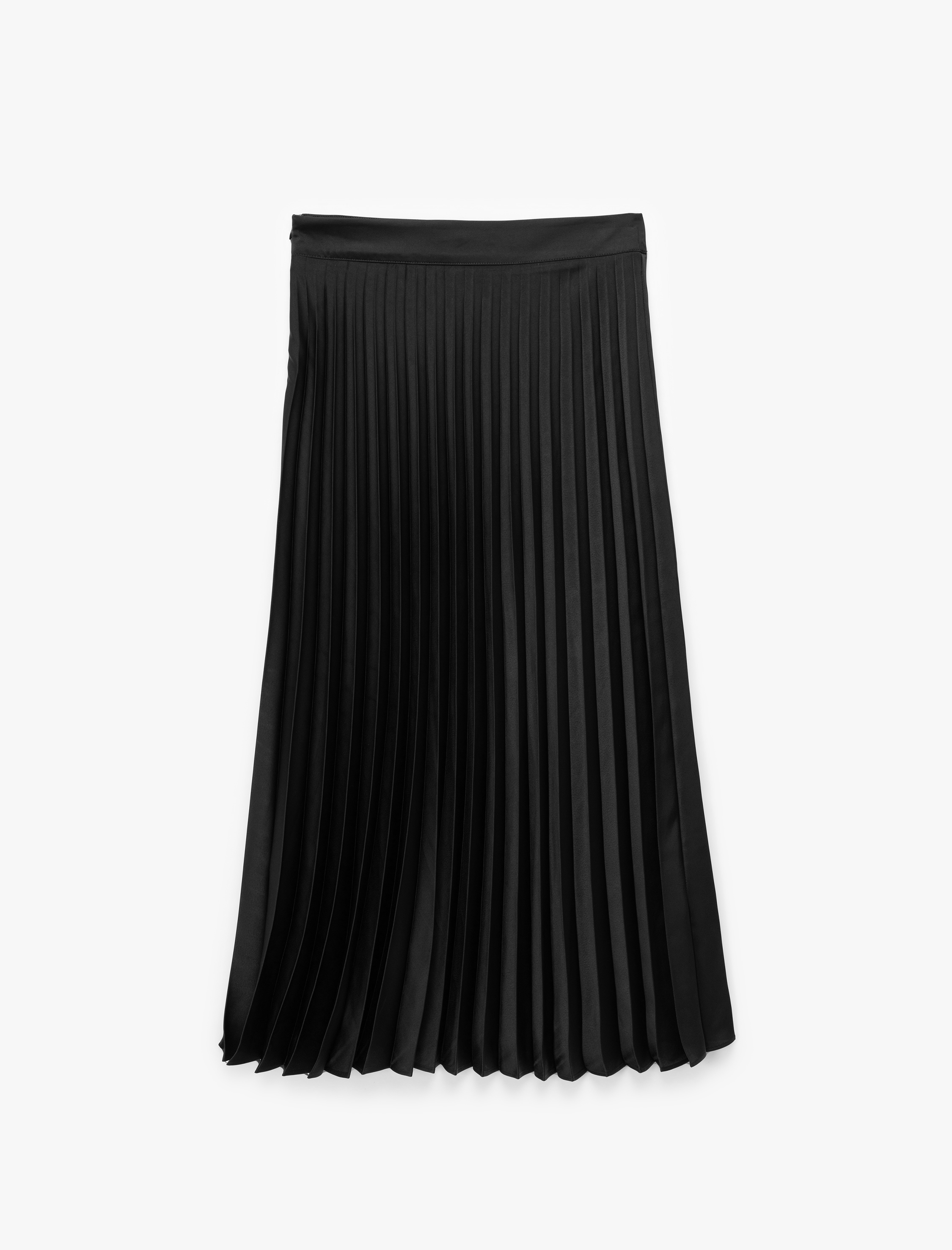   Standart Bel Midi Pileli Saten Etek