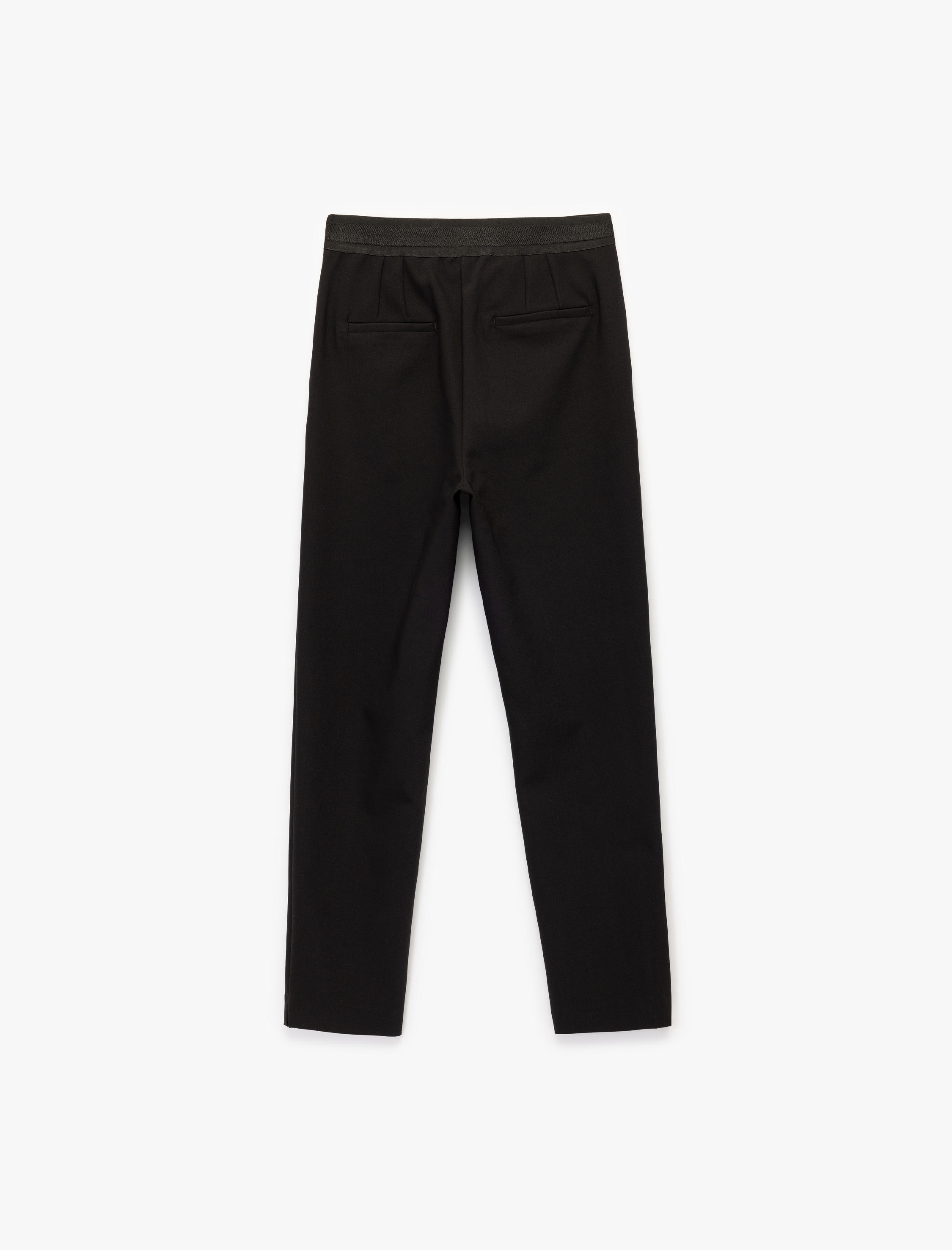 Slim Fit Cepli Yüksek Bel Cigarette Kumaş Pantolon