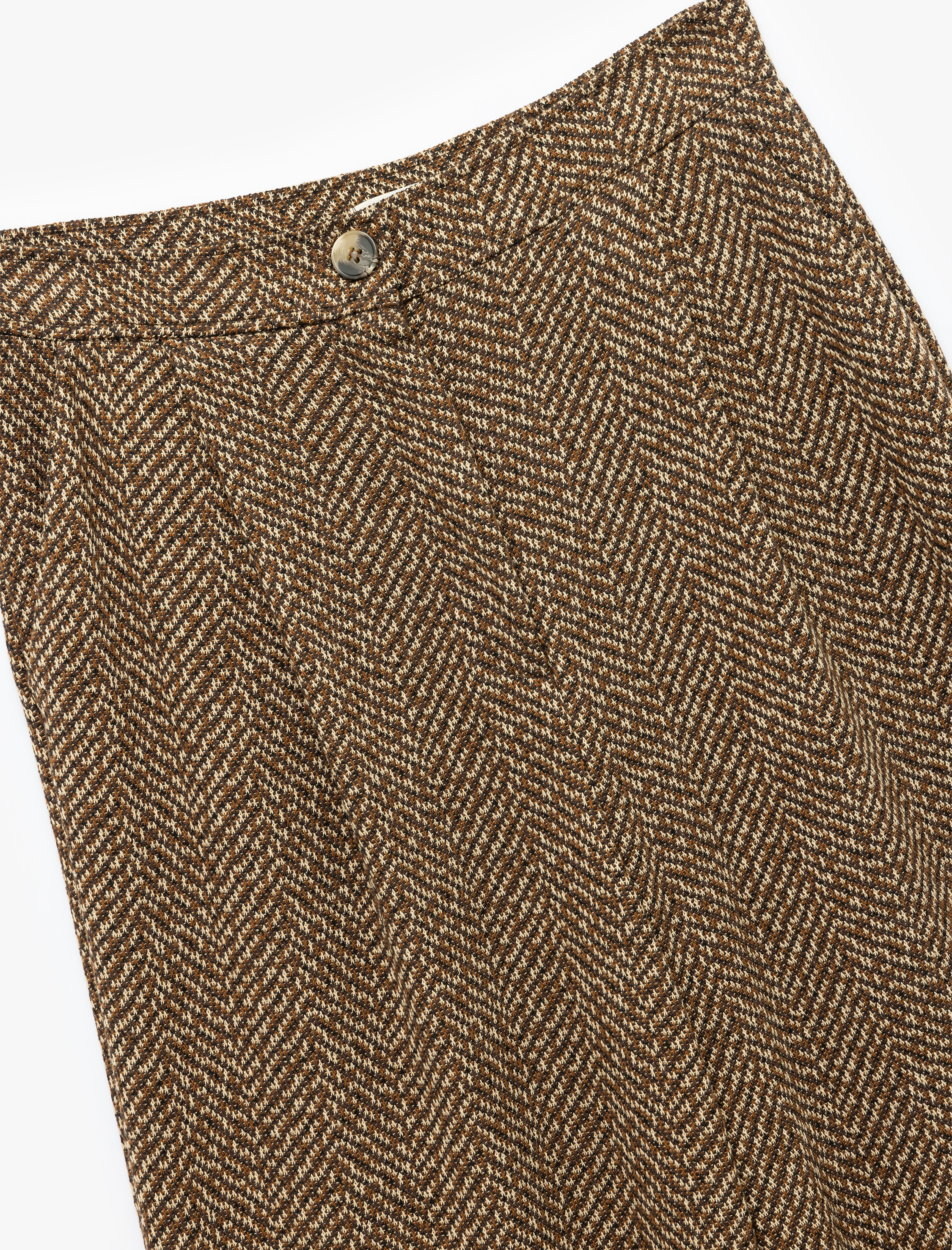   Cepli Pile Detaylı Desenli Geniş Paça Palazzo Pantolon