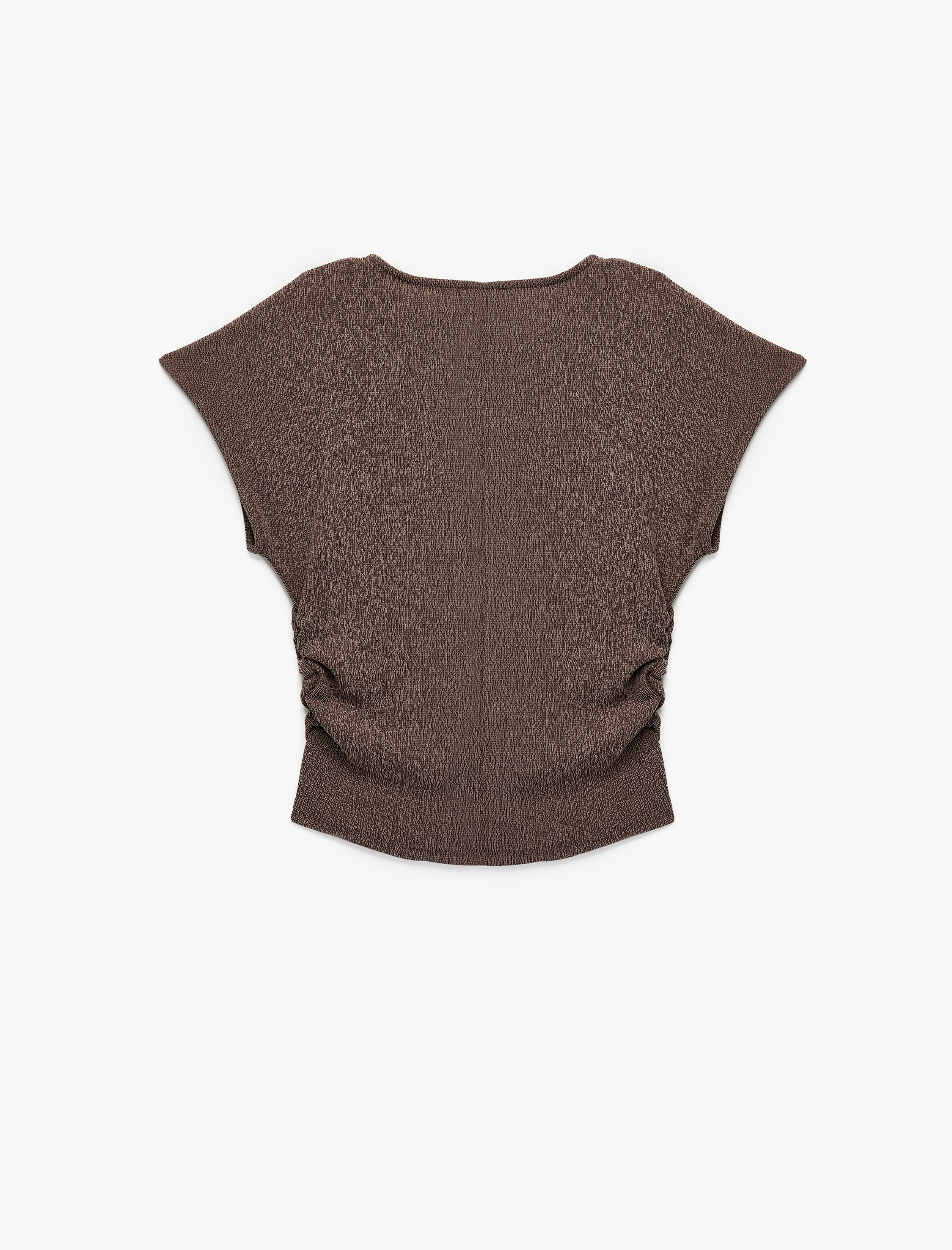   Bürümcük Kumaş Slim Fit Kısa Kollu Bisiklet Yaka Tişört