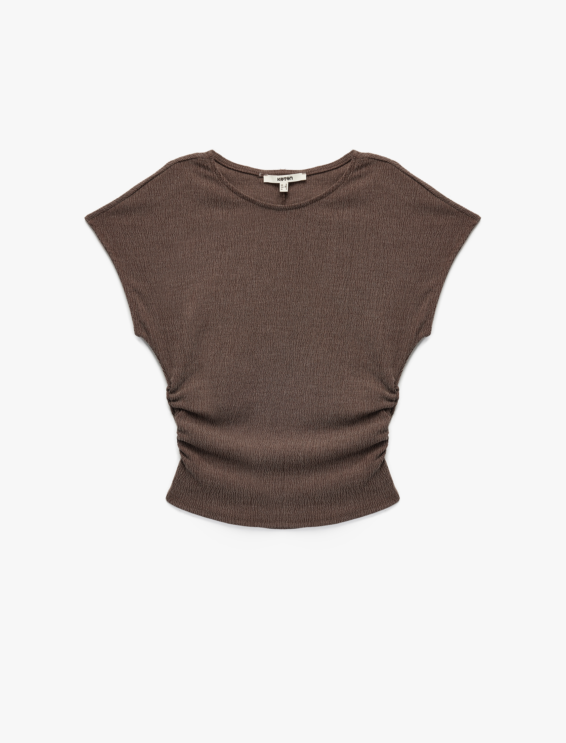   Bürümcük Kumaş Slim Fit Kısa Kollu Bisiklet Yaka Tişört