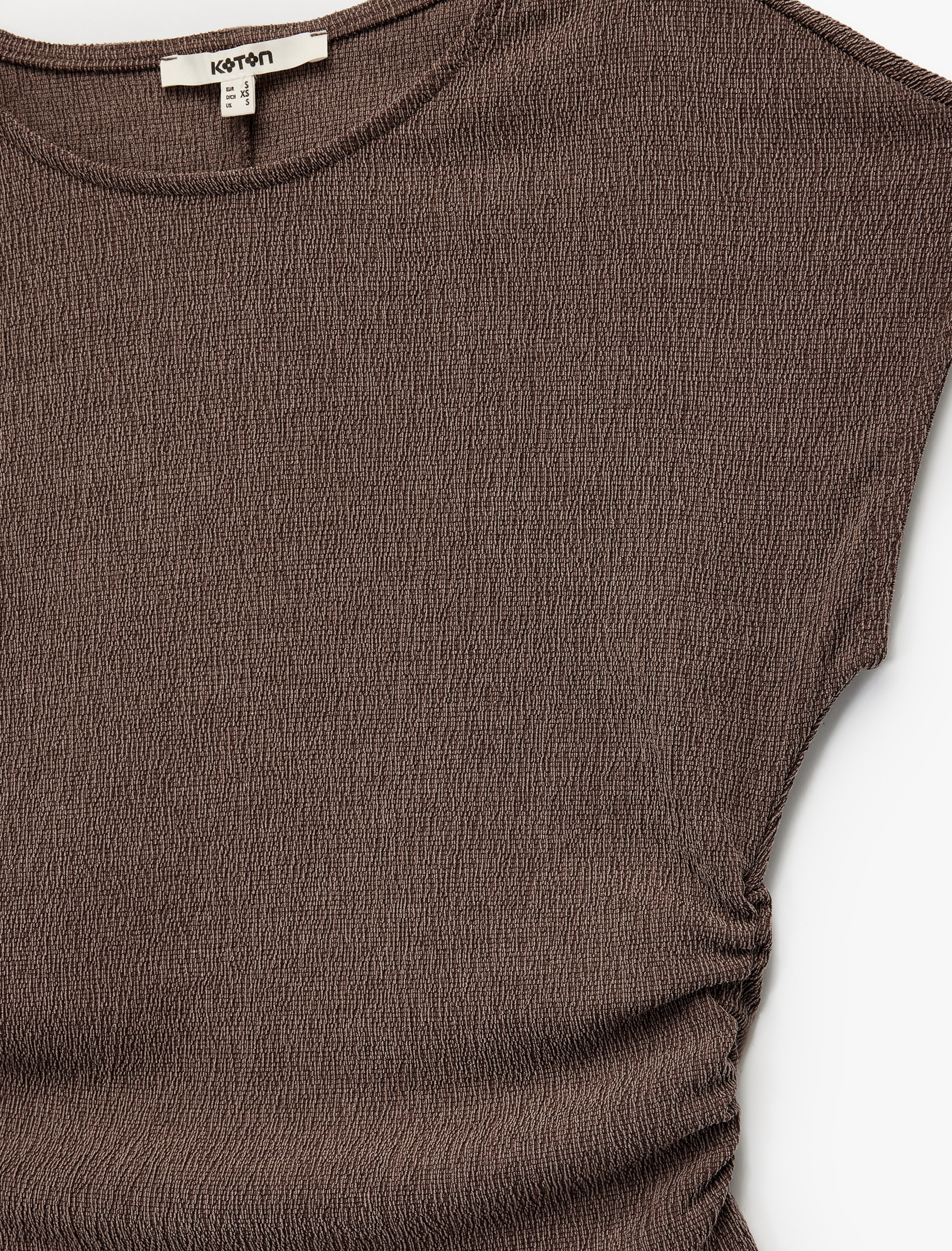   Bürümcük Kumaş Slim Fit Kısa Kollu Bisiklet Yaka Tişört