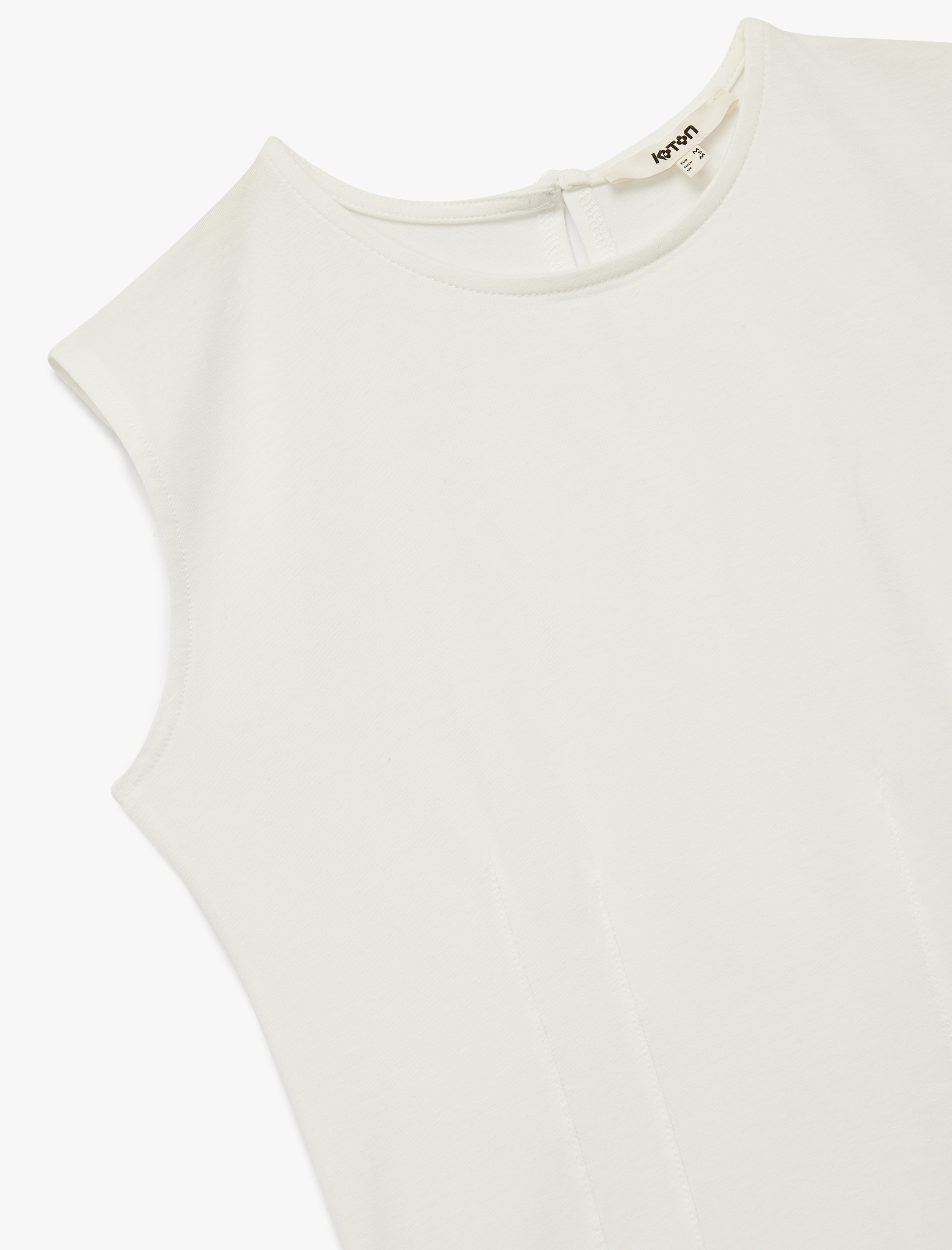   Bisiklet Yaka Slim Fit Pamuklu Kolsuz Bluz