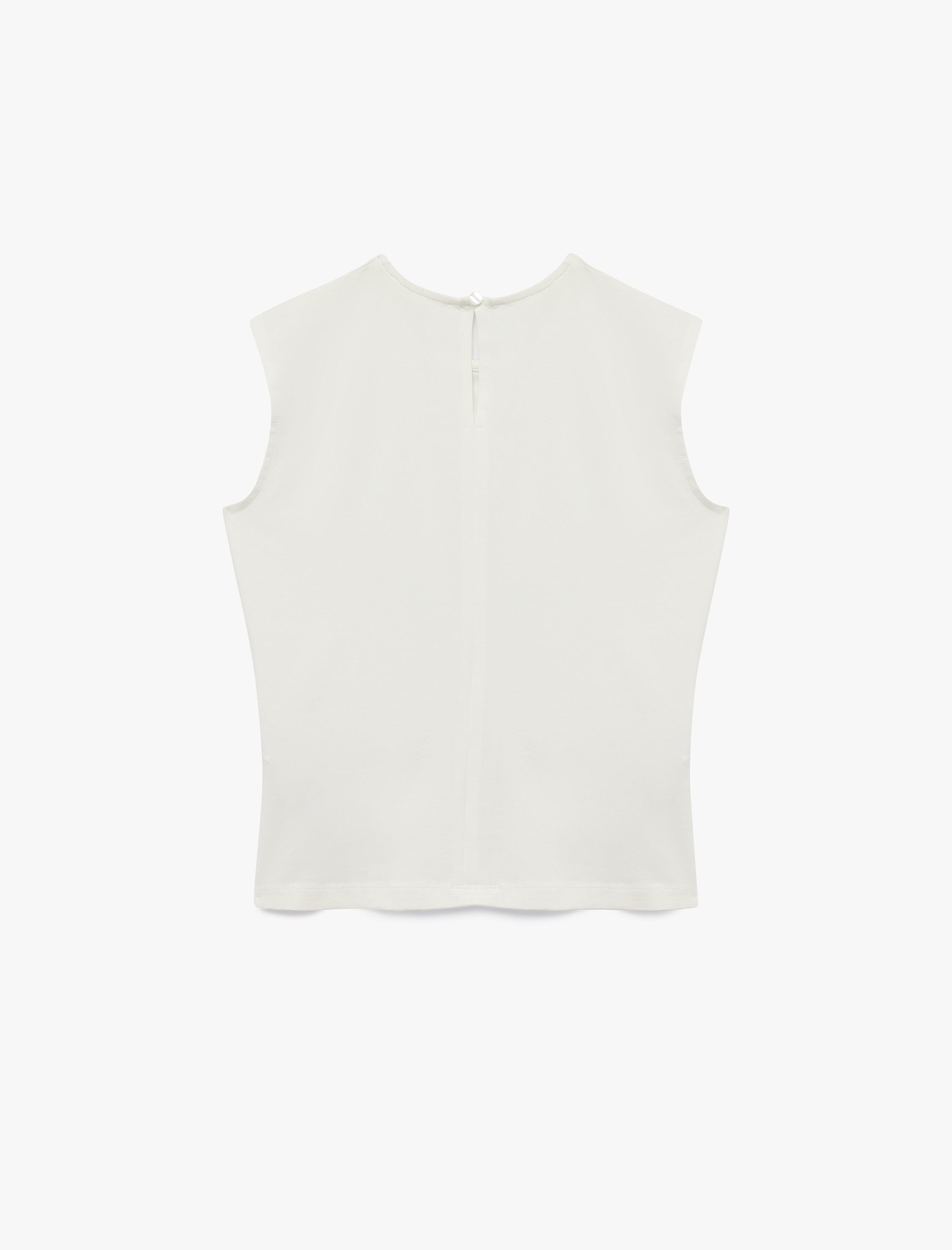   Bisiklet Yaka Slim Fit Pamuklu Kolsuz Bluz