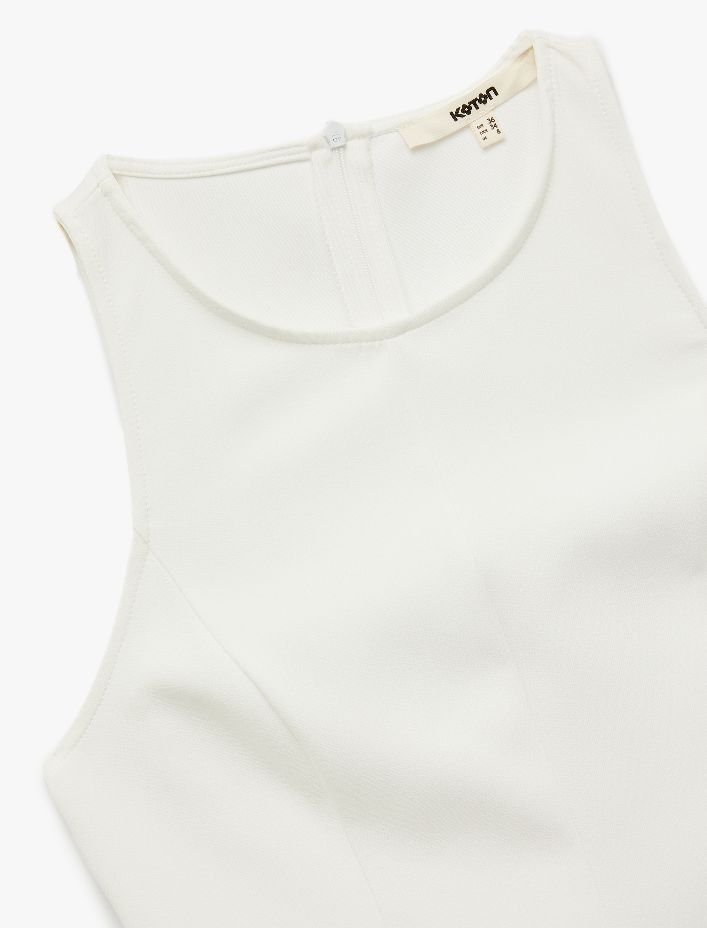   Slim Fit Kolsuz Bisiklet Yaka Peplum Bluz