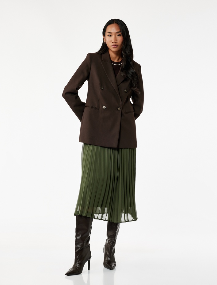  Midi Boy İnce Piliseli Şifon Etek