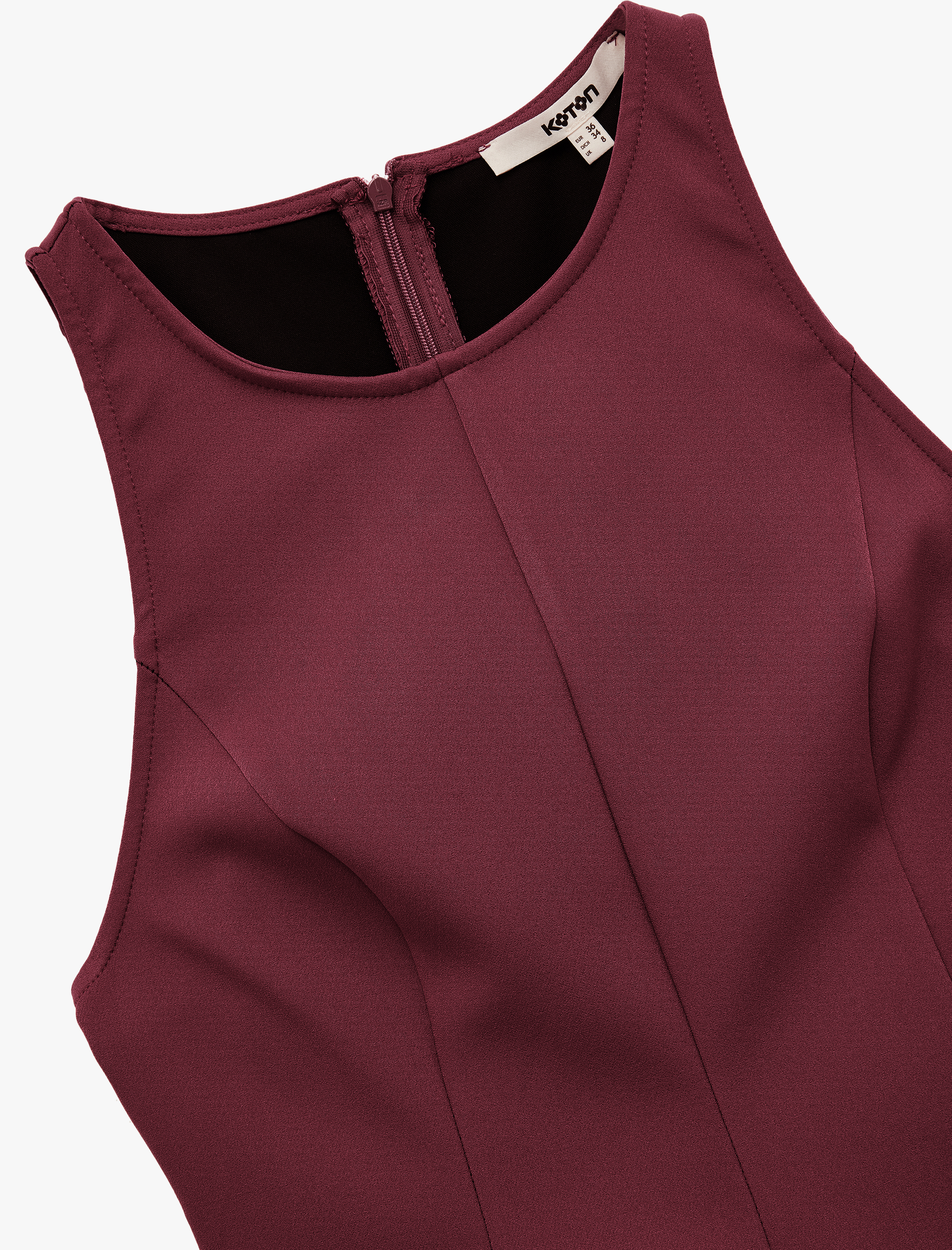   Slim Fit Kolsuz Bisiklet Yaka Peplum Bluz