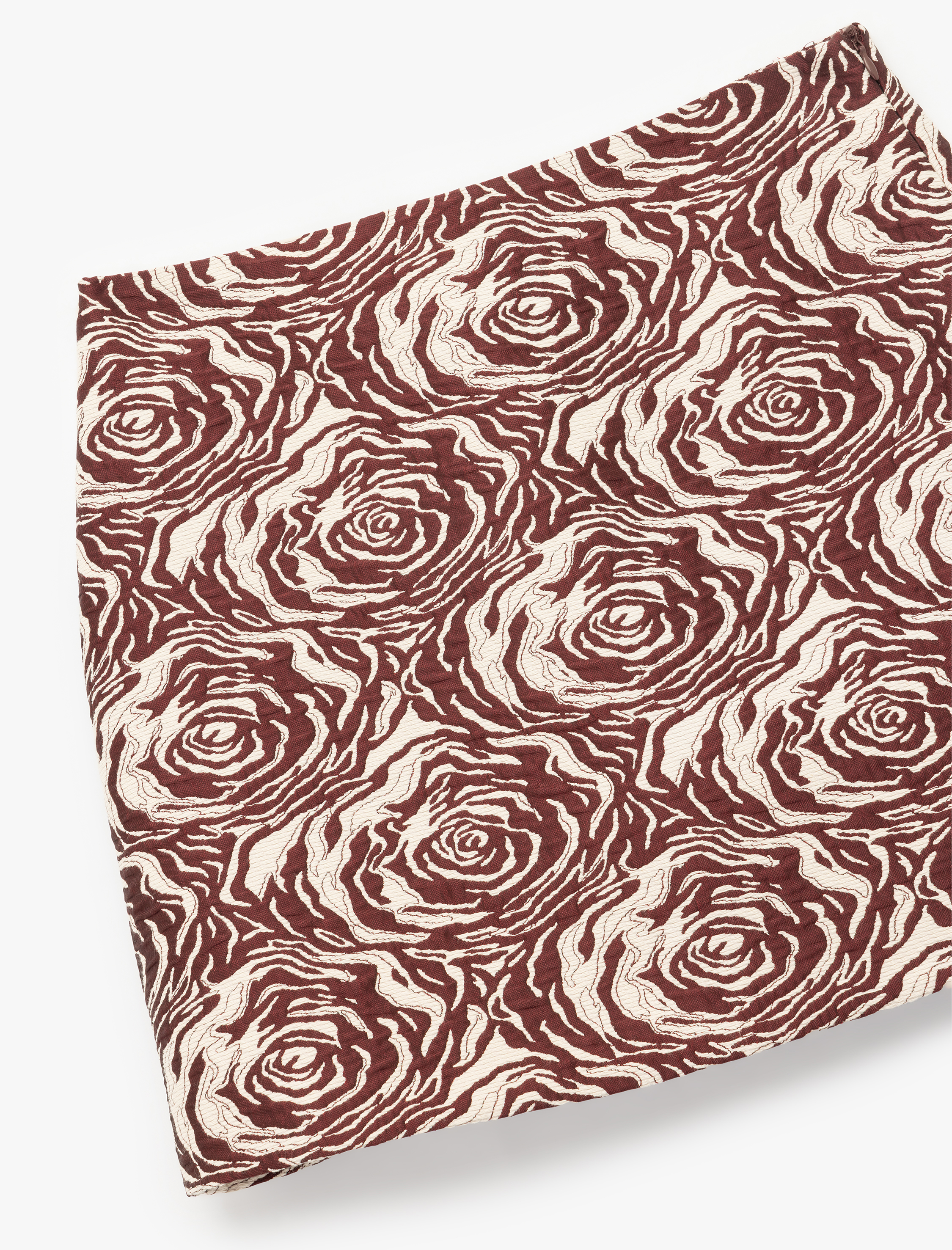 Slim Fit Floral Desenli Mini Etek