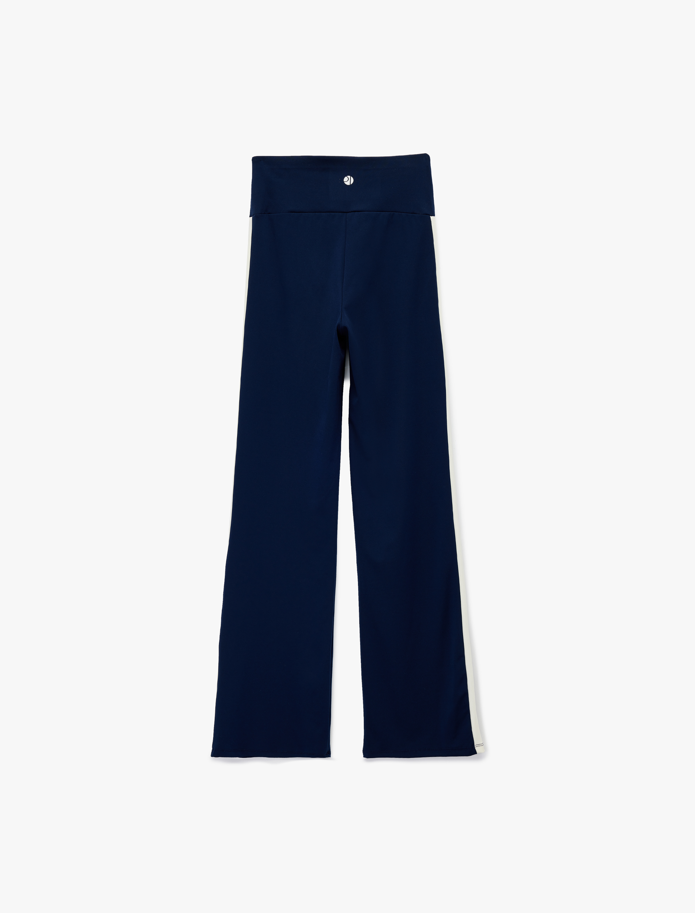   İspanyol Paça Şerit Detaylı İnterlok Kumaş Spor Tayt