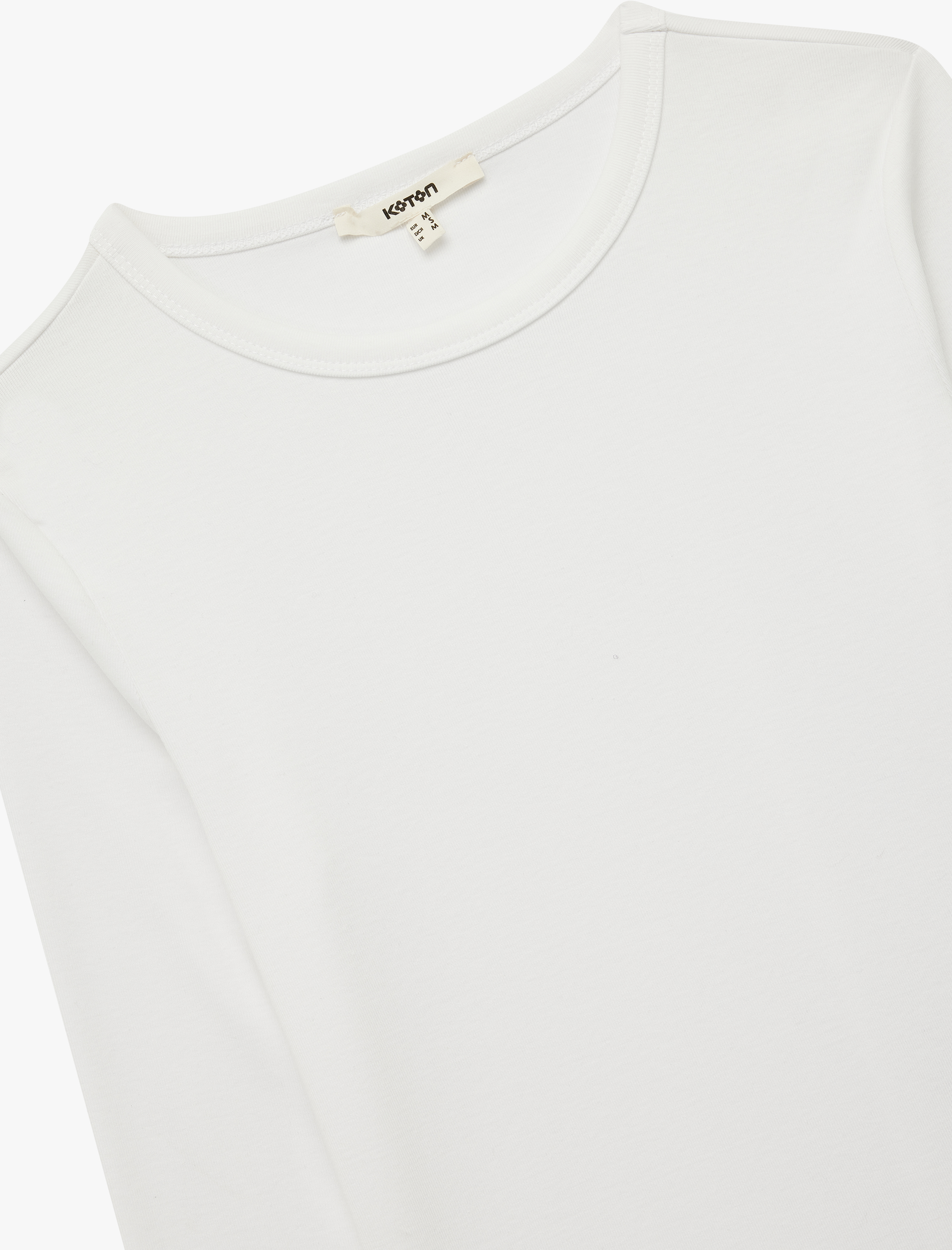   Pamuklu Slim Fit Uzun Kollu Bisiklet Yaka Basic Tişört