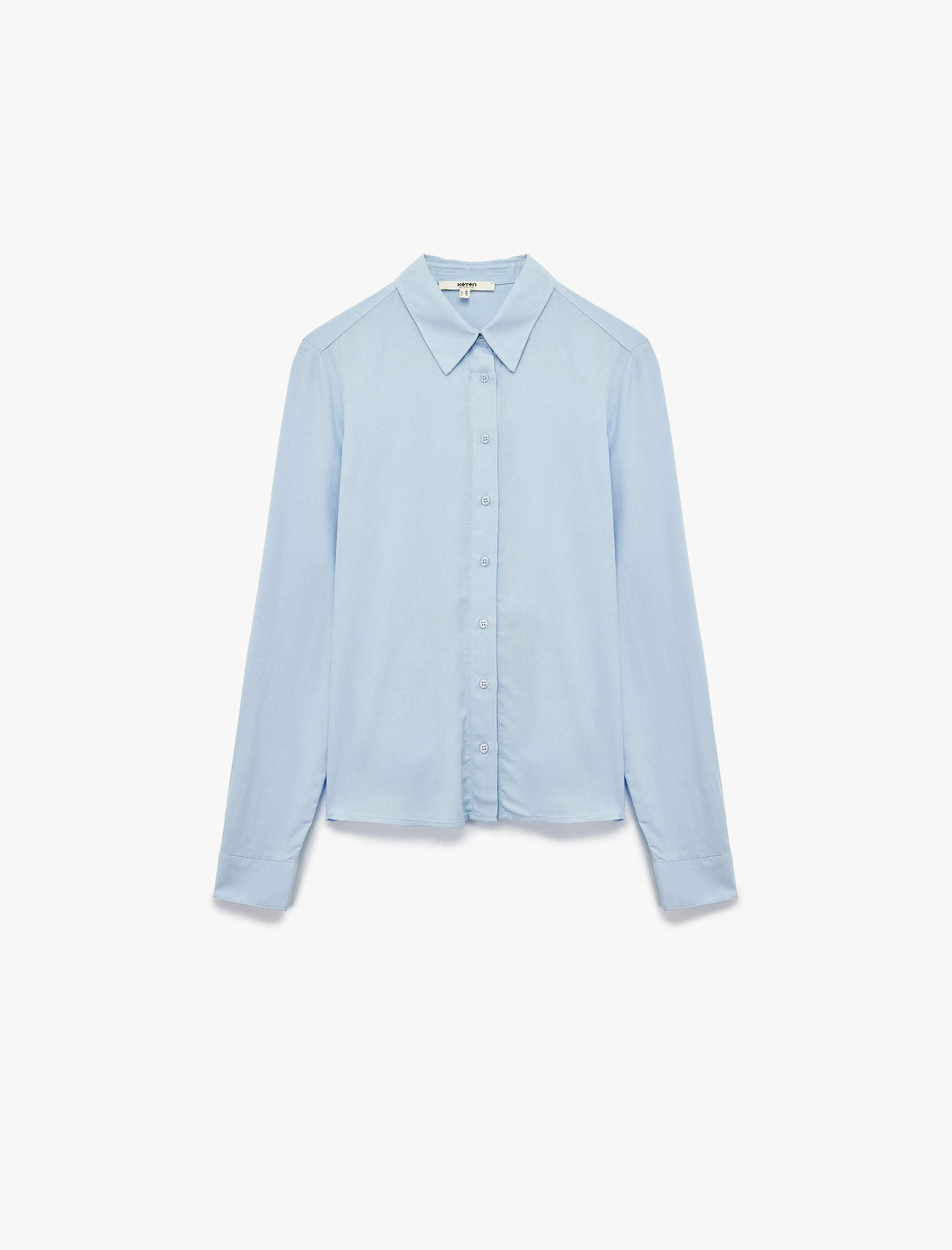   Regular Fit Uzun Kollu Klasik Yaka Viskon Gömlek