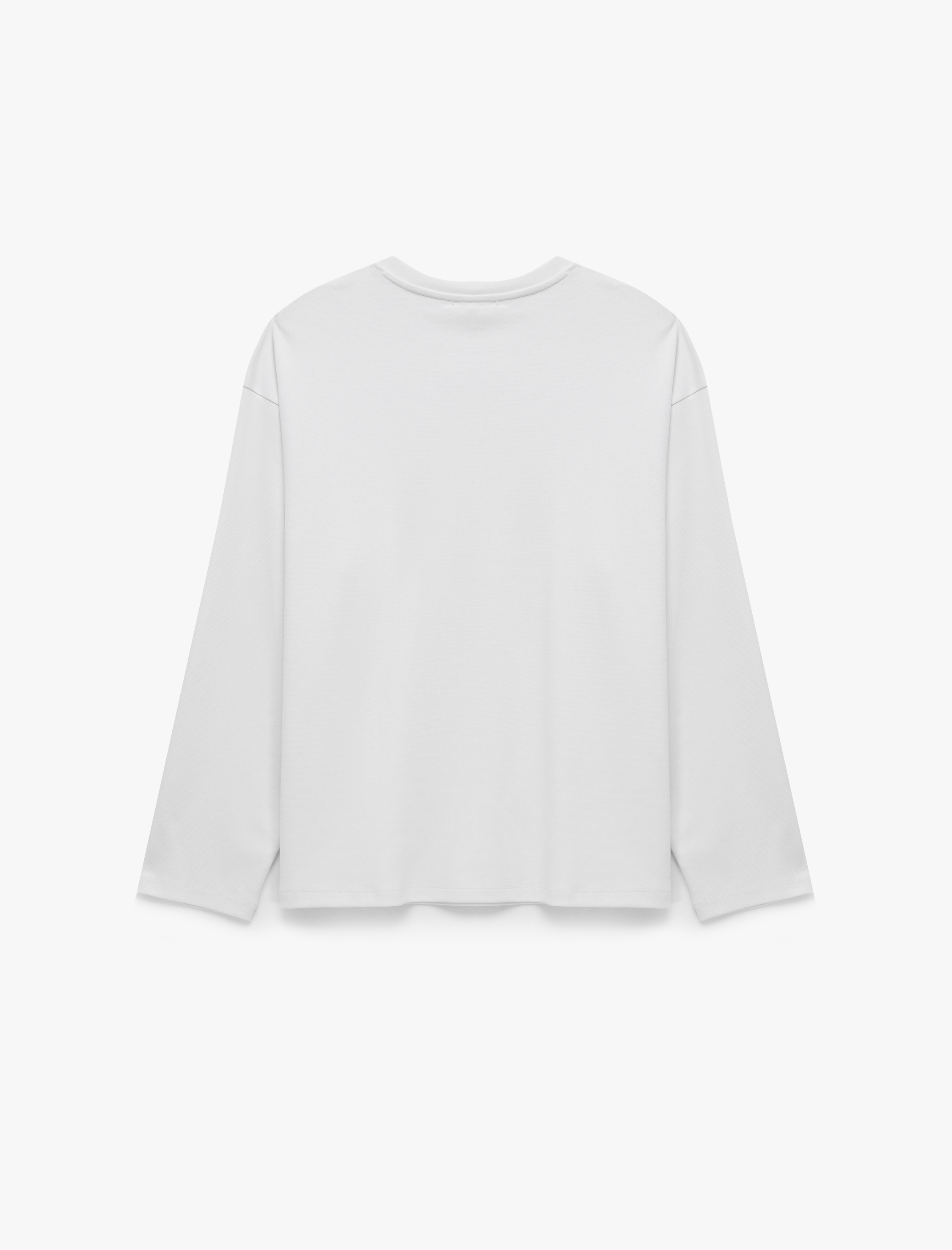   Regular Fit Uzun Kollu Bisiklet Yaka Pamuklu Tişört