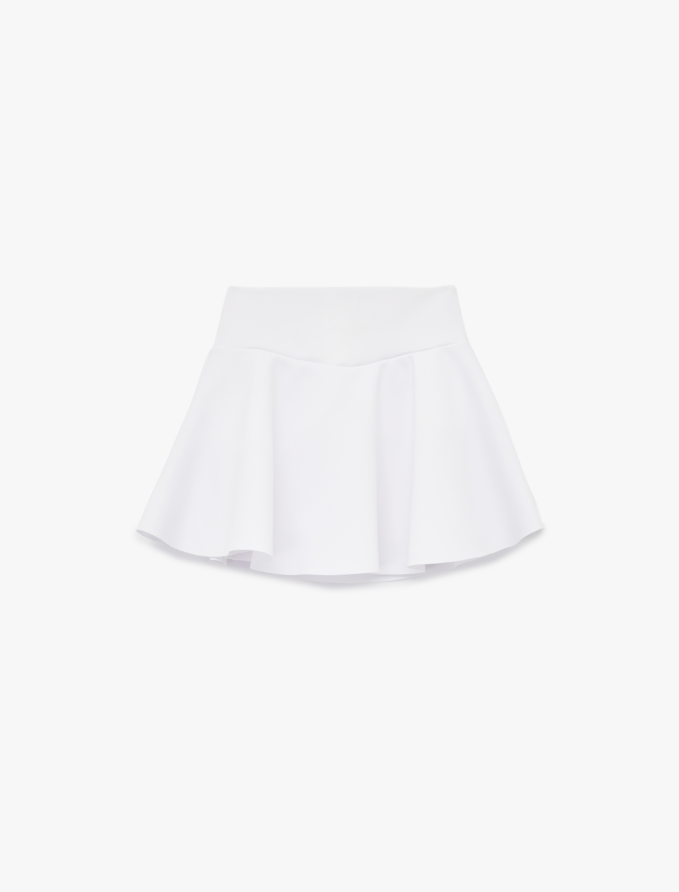   Yüksek Bel Rahat Kalıp Scuba Mini Spor Şort Etek