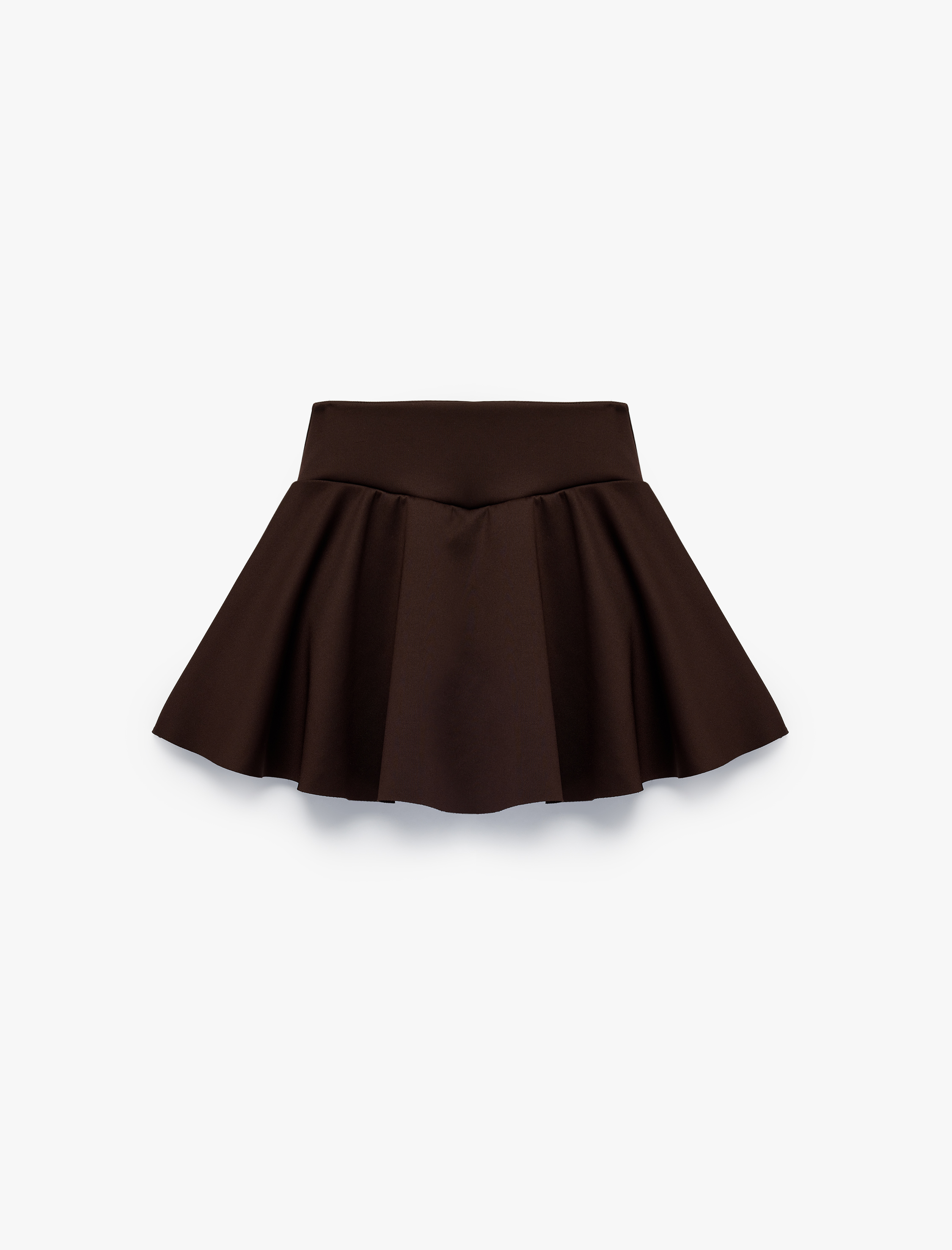   Yüksek Bel Rahat Kalıp Scuba Mini Spor Şort Etek