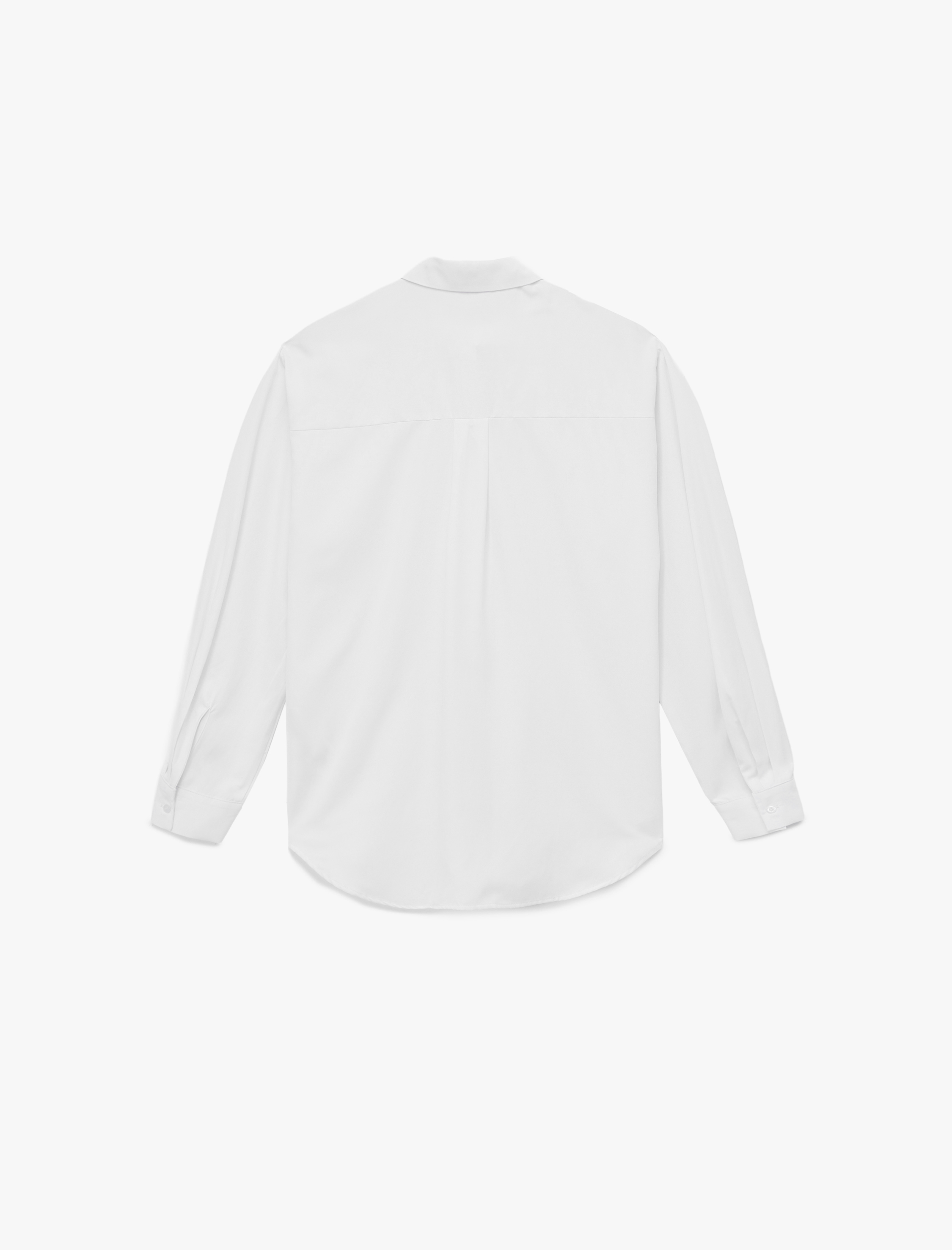   Regular Fit Pile Detaylı Uzun Kollu Poplin Gömlek