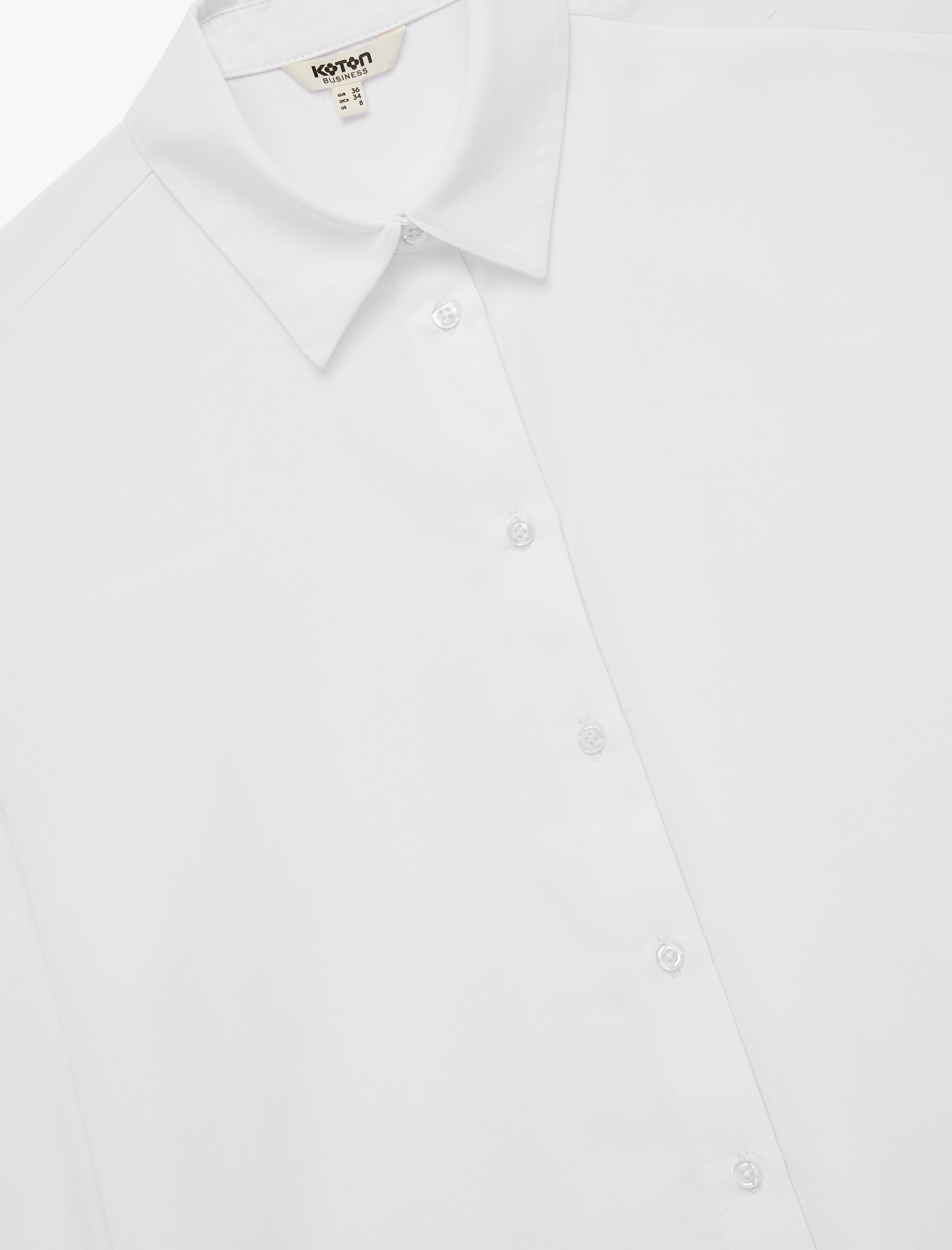   Regular Fit Pile Detaylı Uzun Kollu Poplin Gömlek