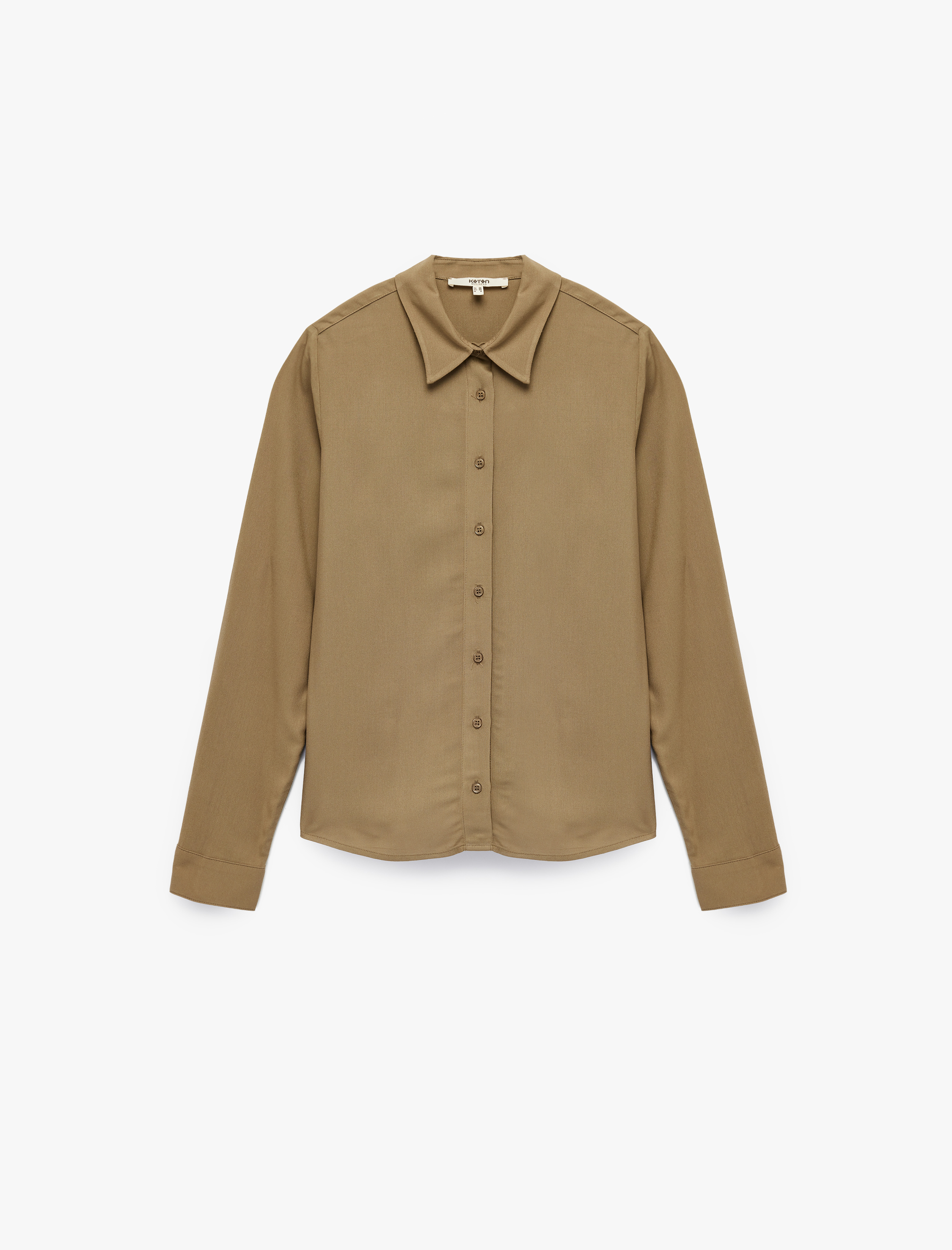   Regular Fit Uzun Kollu Klasik Yaka Viskon Gömlek