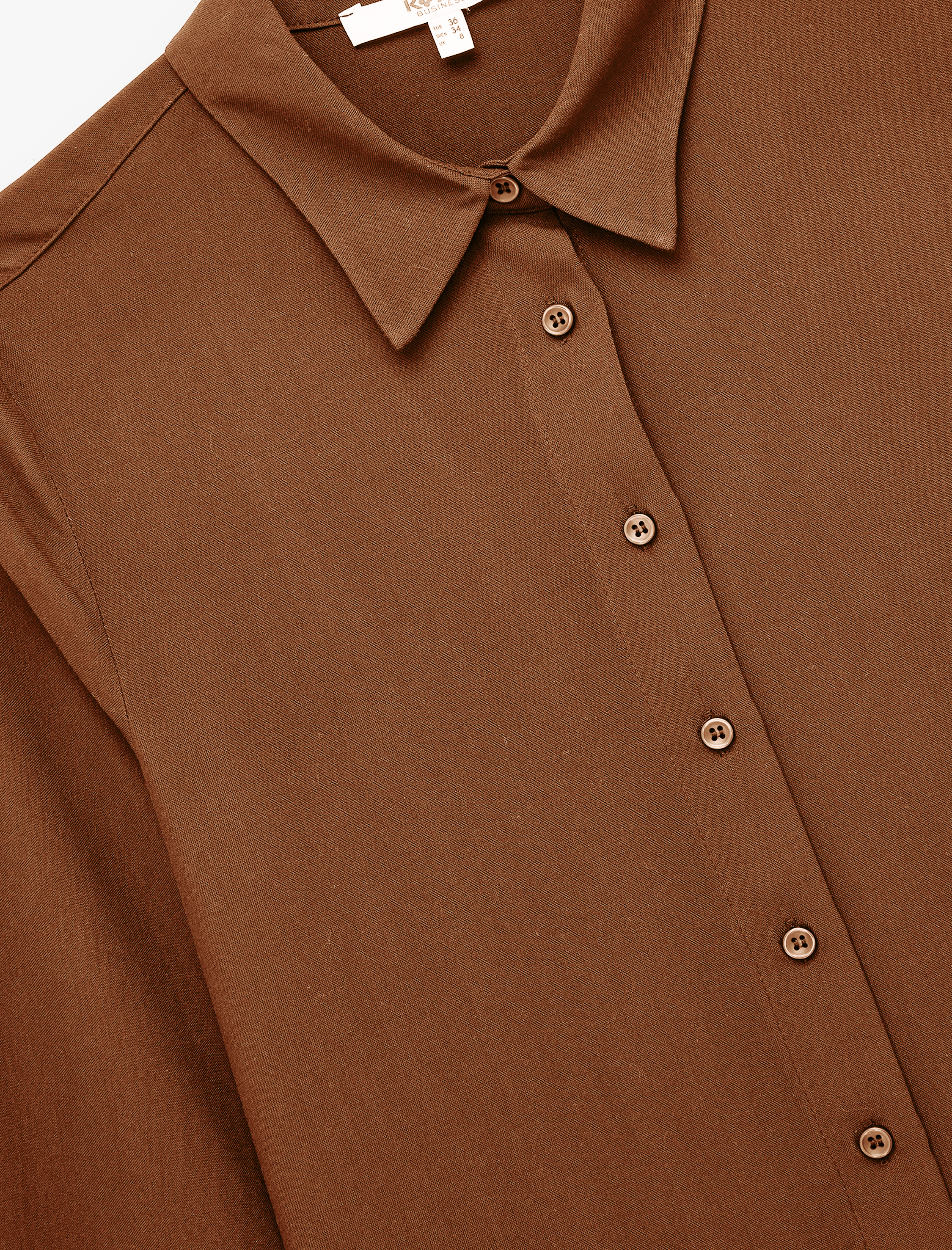   Regular Fit Uzun Kollu Klasik Yaka Viskon Gömlek