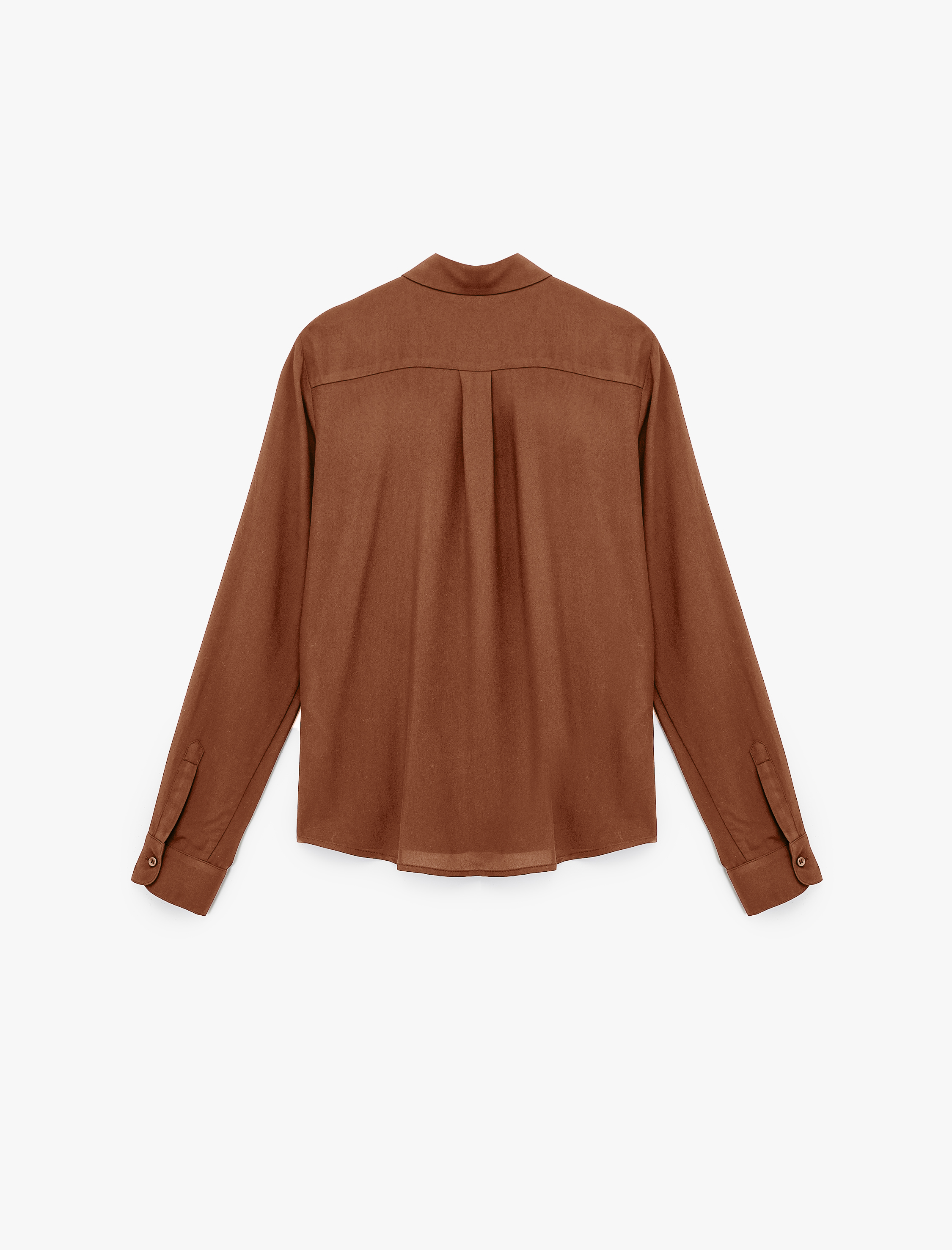   Regular Fit Uzun Kollu Klasik Yaka Viskon Gömlek