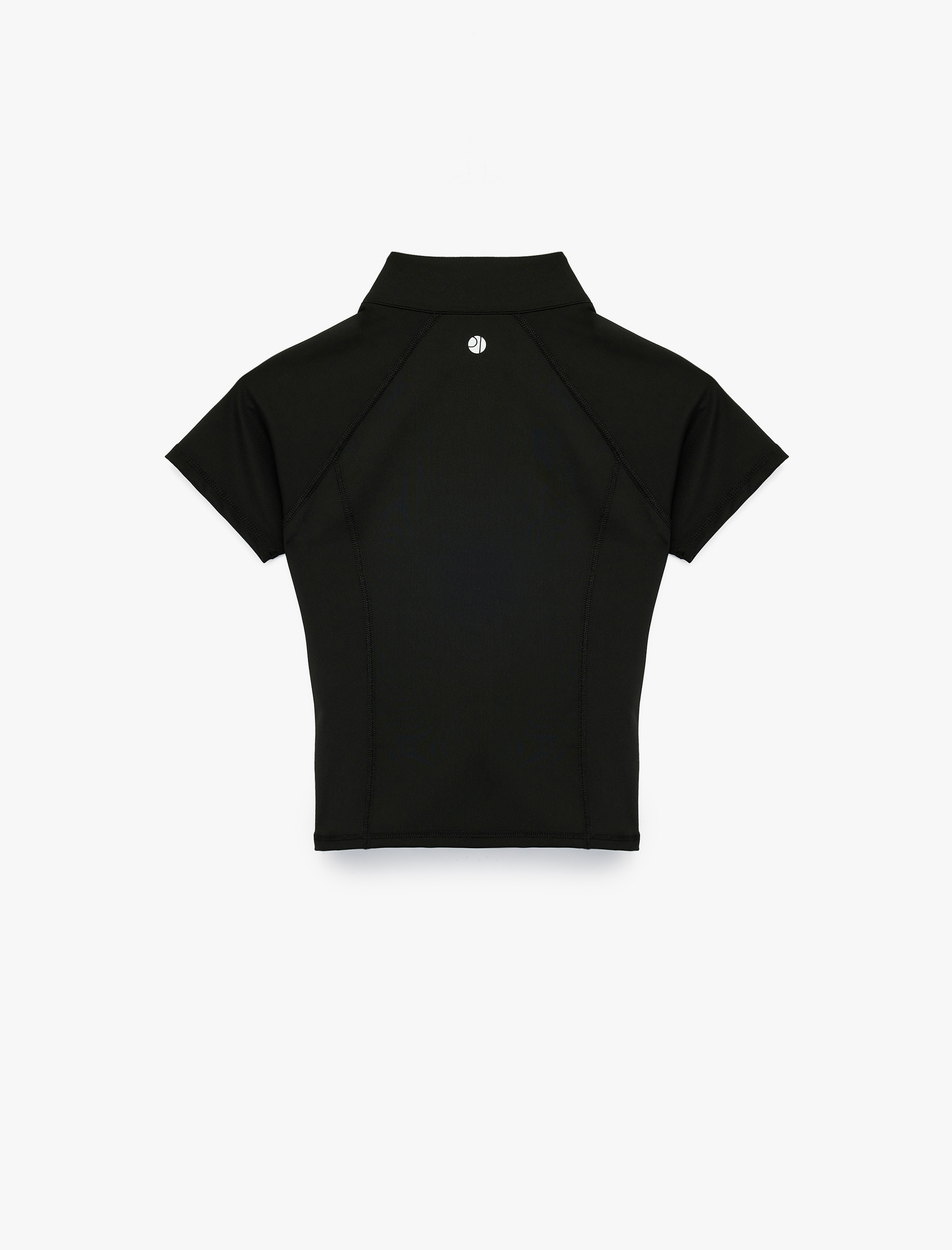 Dik Yaka Fermuarlı Slim Fit Spor Tişört