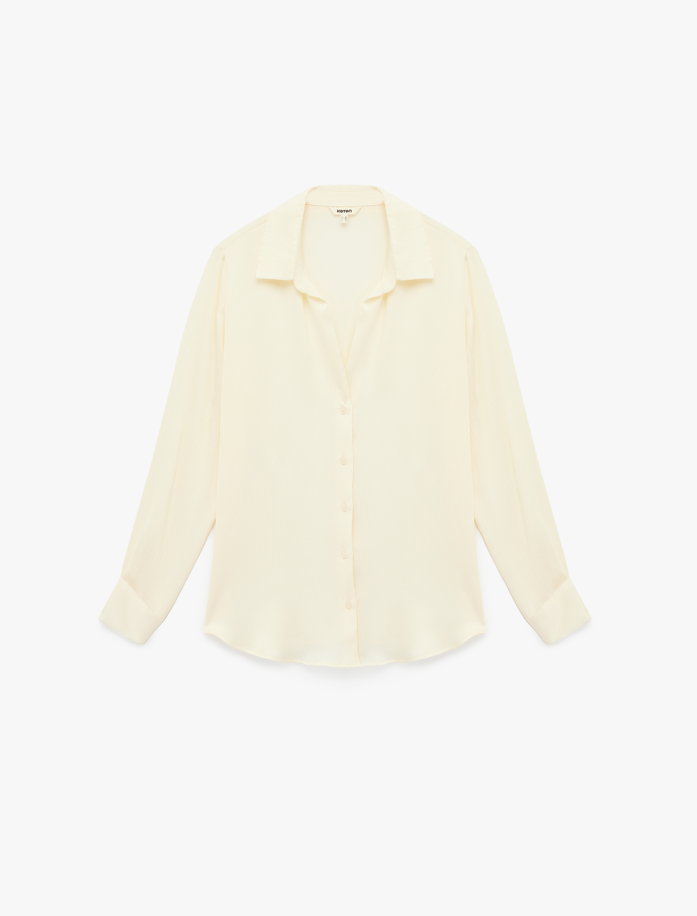   Regular Fit Uzun Kollu Klasik Yaka Saten Gömlek