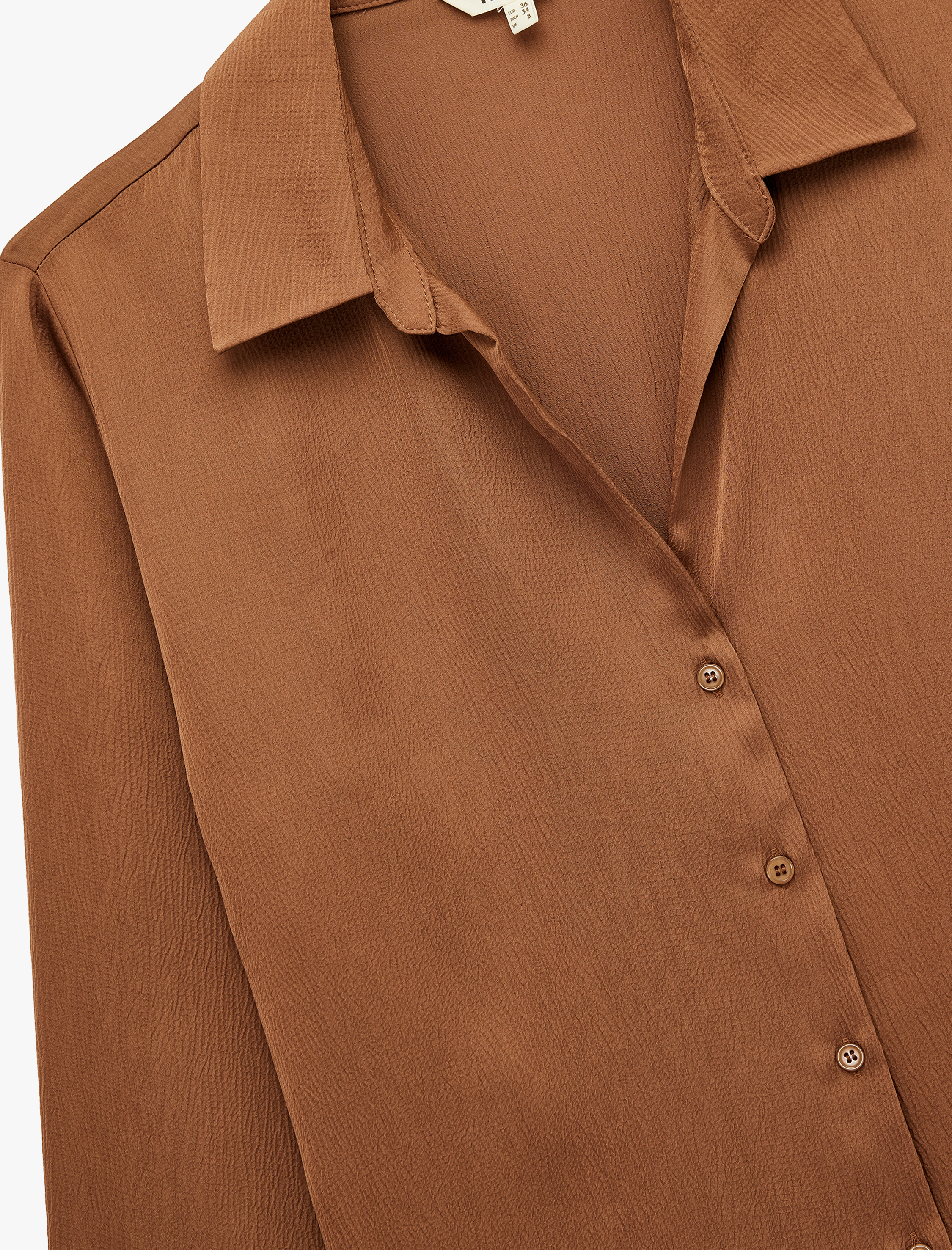   Regular Fit Uzun Kollu Klasik Yaka Saten Gömlek