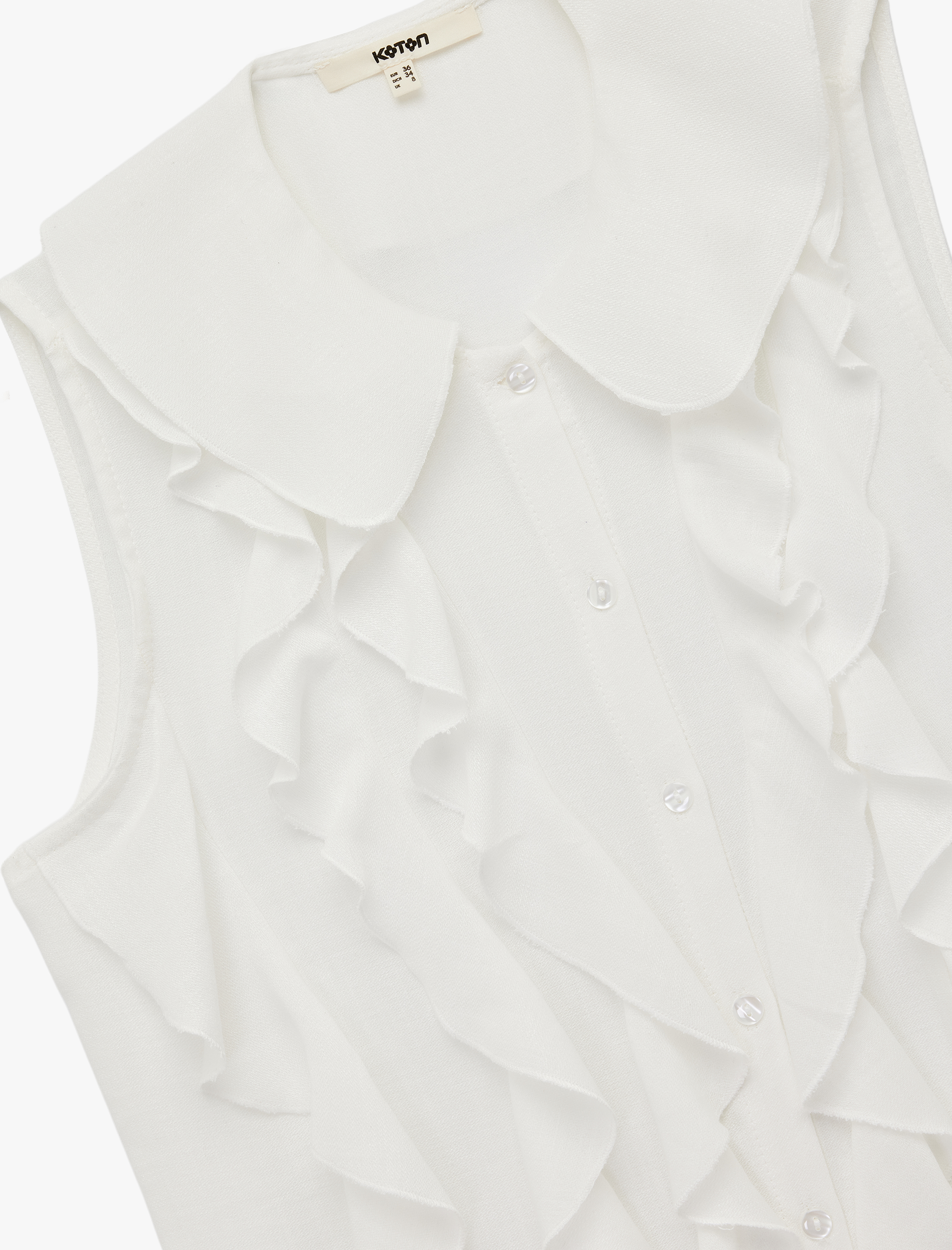   Kolsuz Bebe Yaka Fırfırlı Gömlek