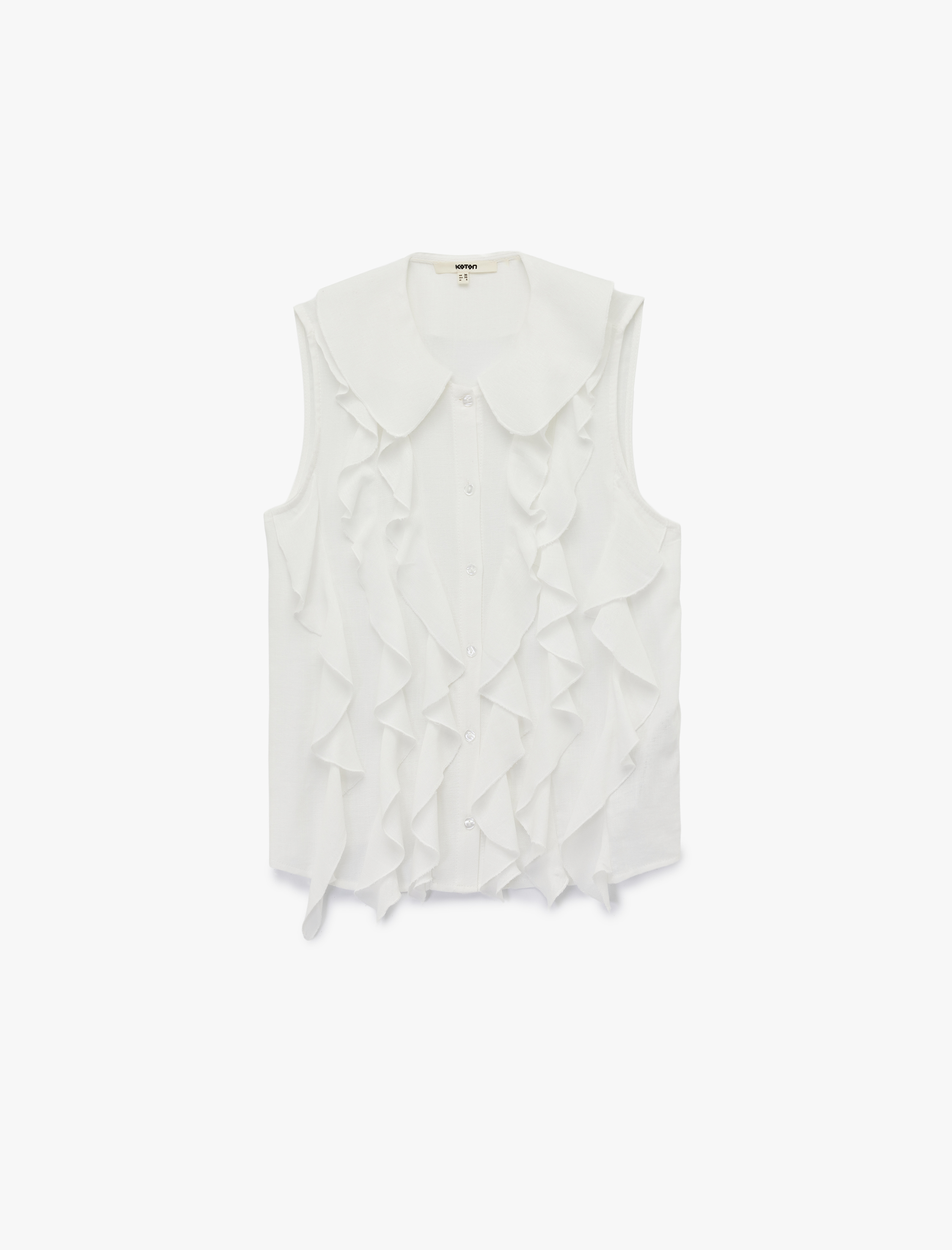   Kolsuz Bebe Yaka Fırfırlı Gömlek