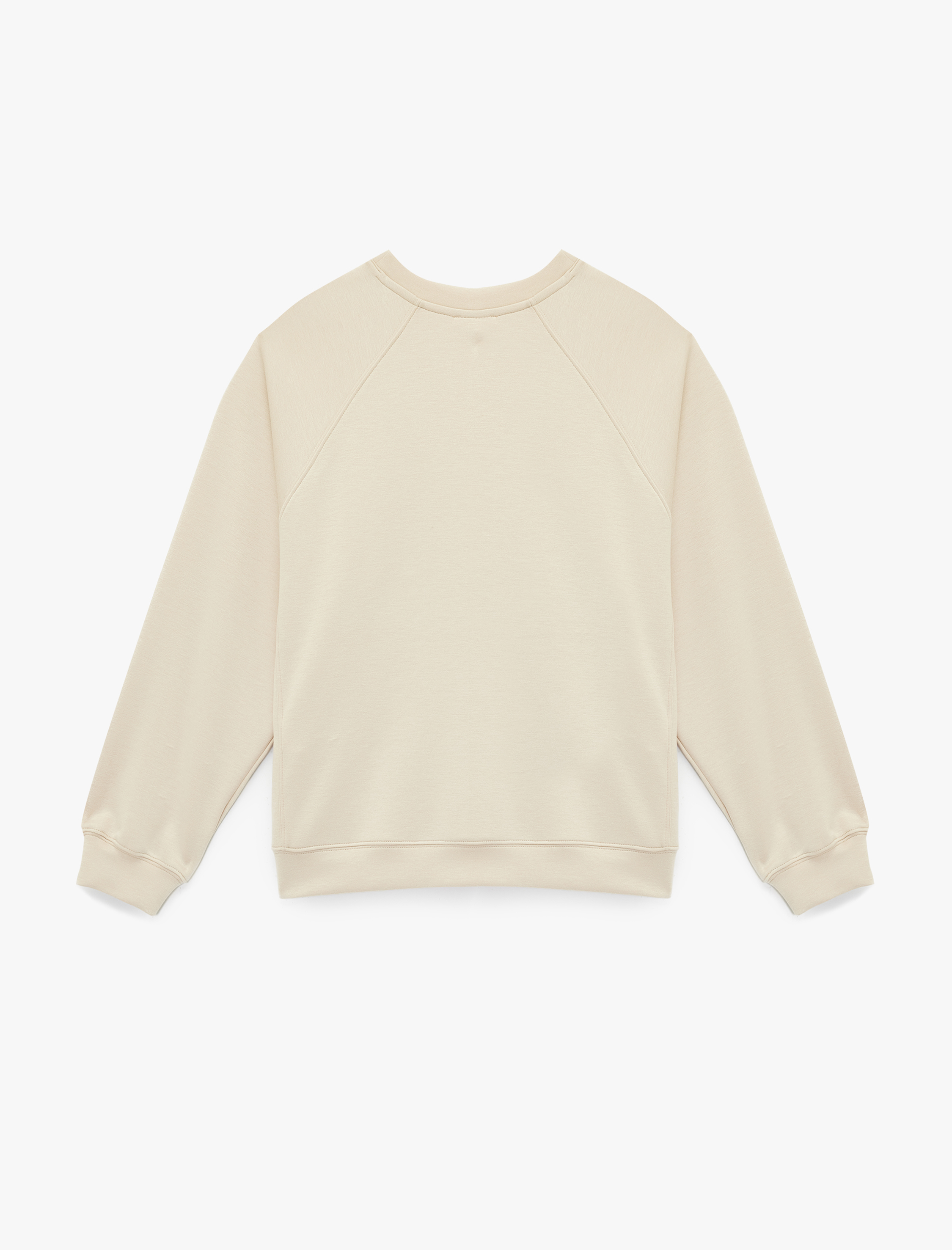   Scuba Kumaş Uzun Kollu Bisiklet Yaka Basic Sweatshirt