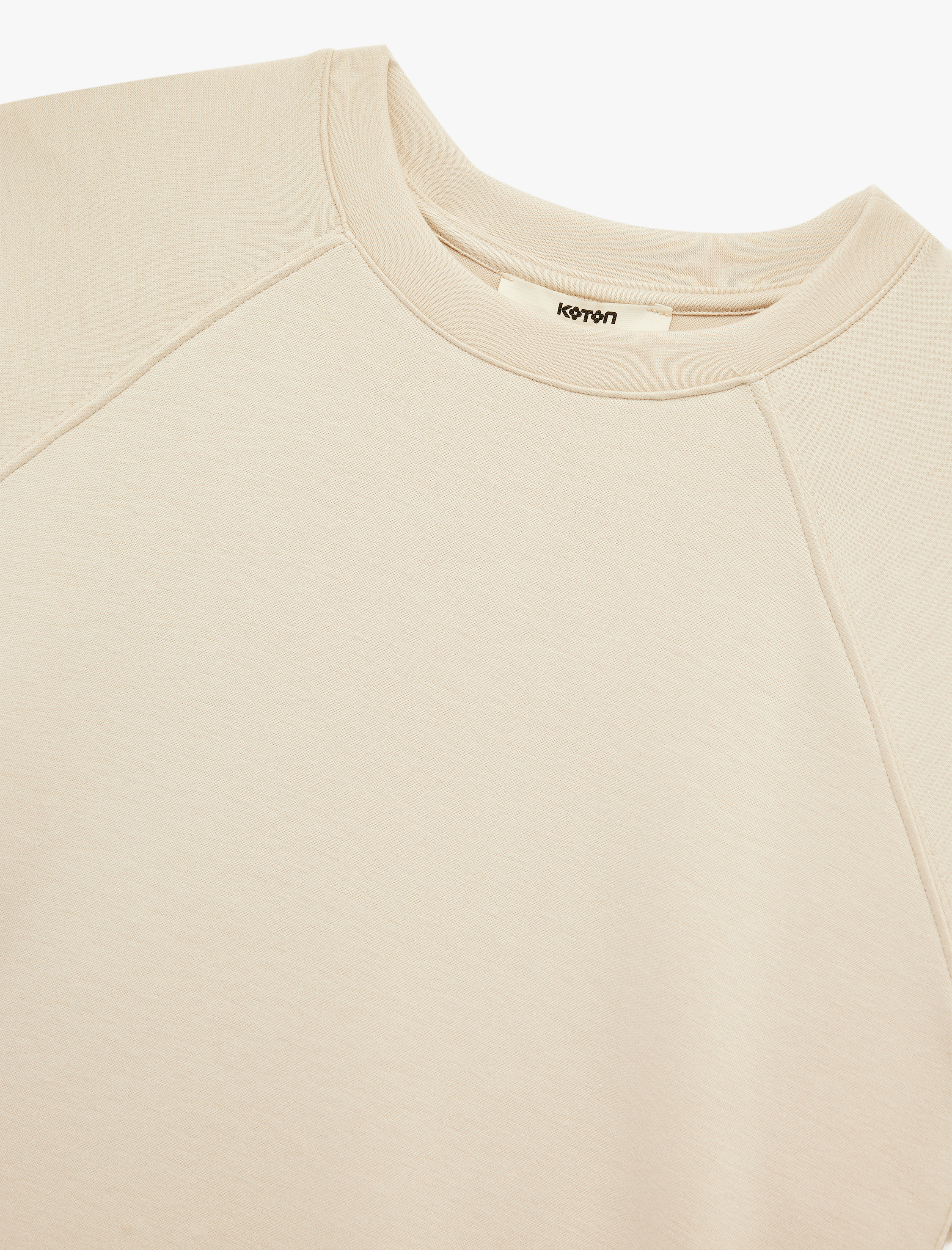   Scuba Kumaş Uzun Kollu Bisiklet Yaka Basic Sweatshirt