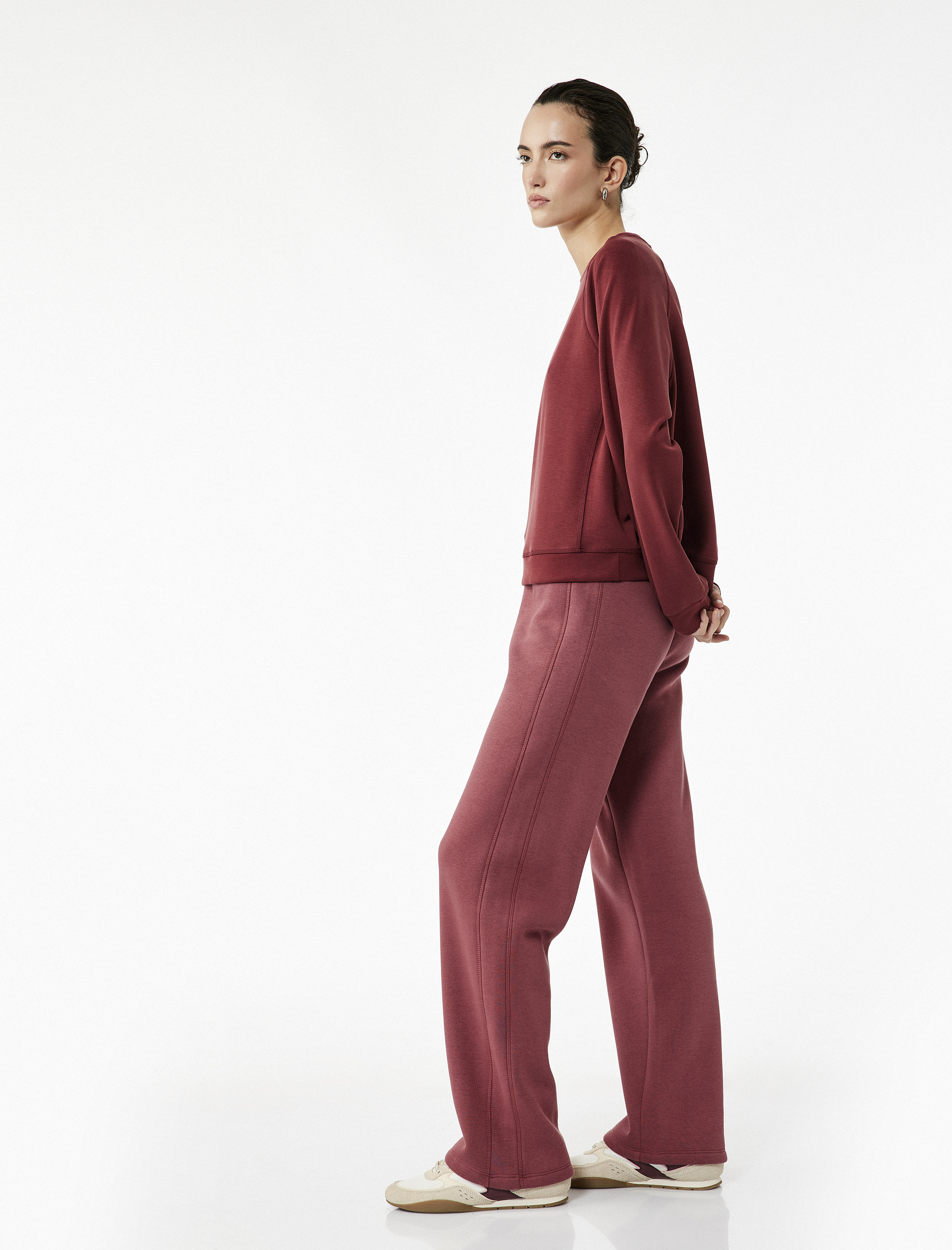   Üç İplik Beli Bağcıklı Geniş Paça Eşofman Altı