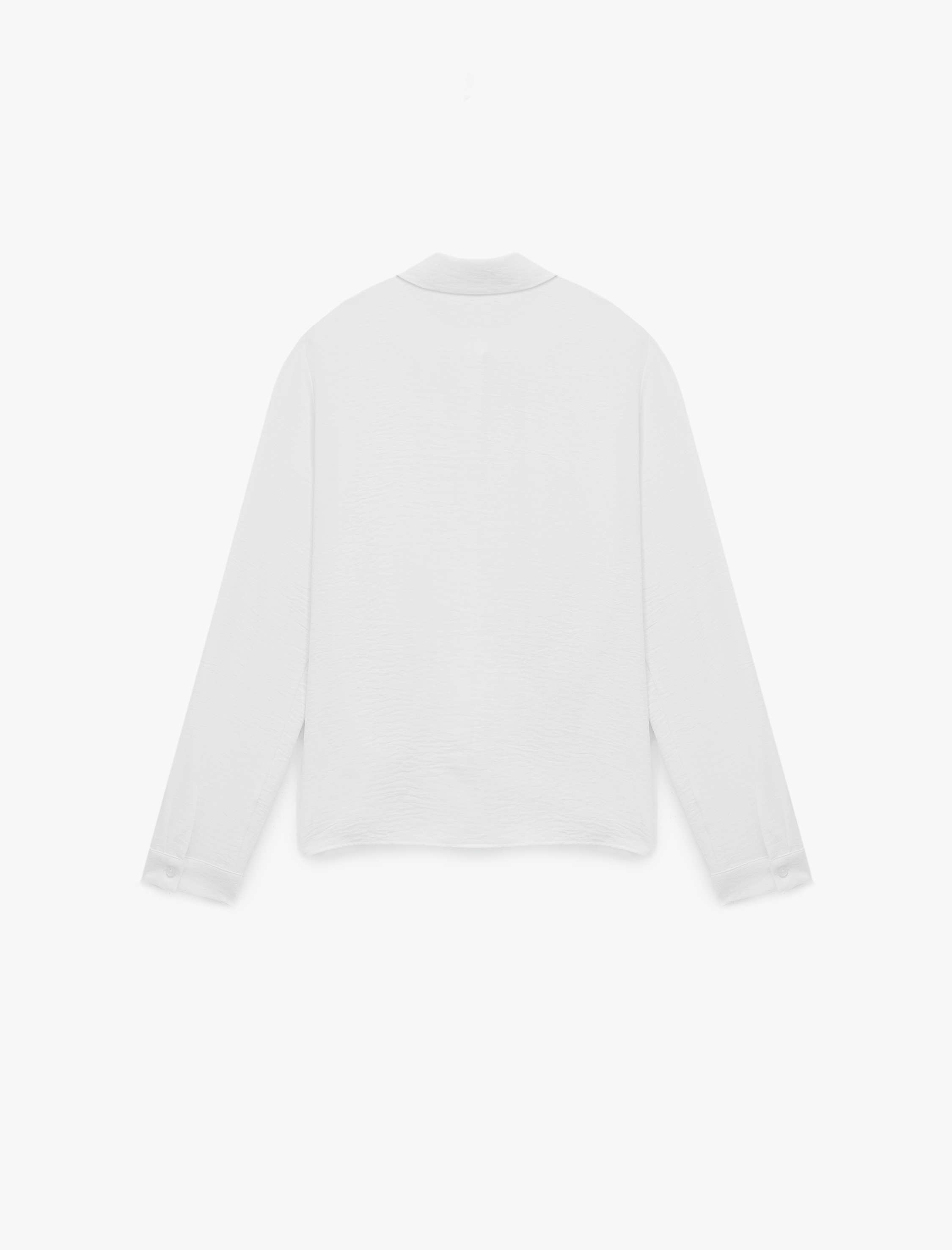   Aerobin Kumaş Önden Bağlama Detaylı Klasik Yaka Uzun Kollu Gömlek