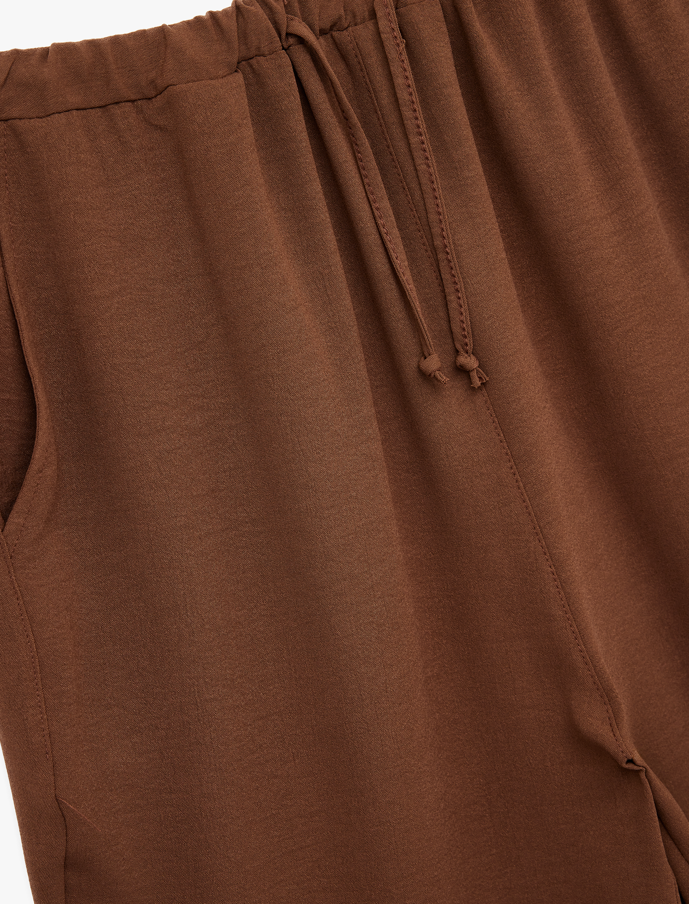   Aerobin Kumaş Beli Bağcıklı Cepli Havuç Pantolon