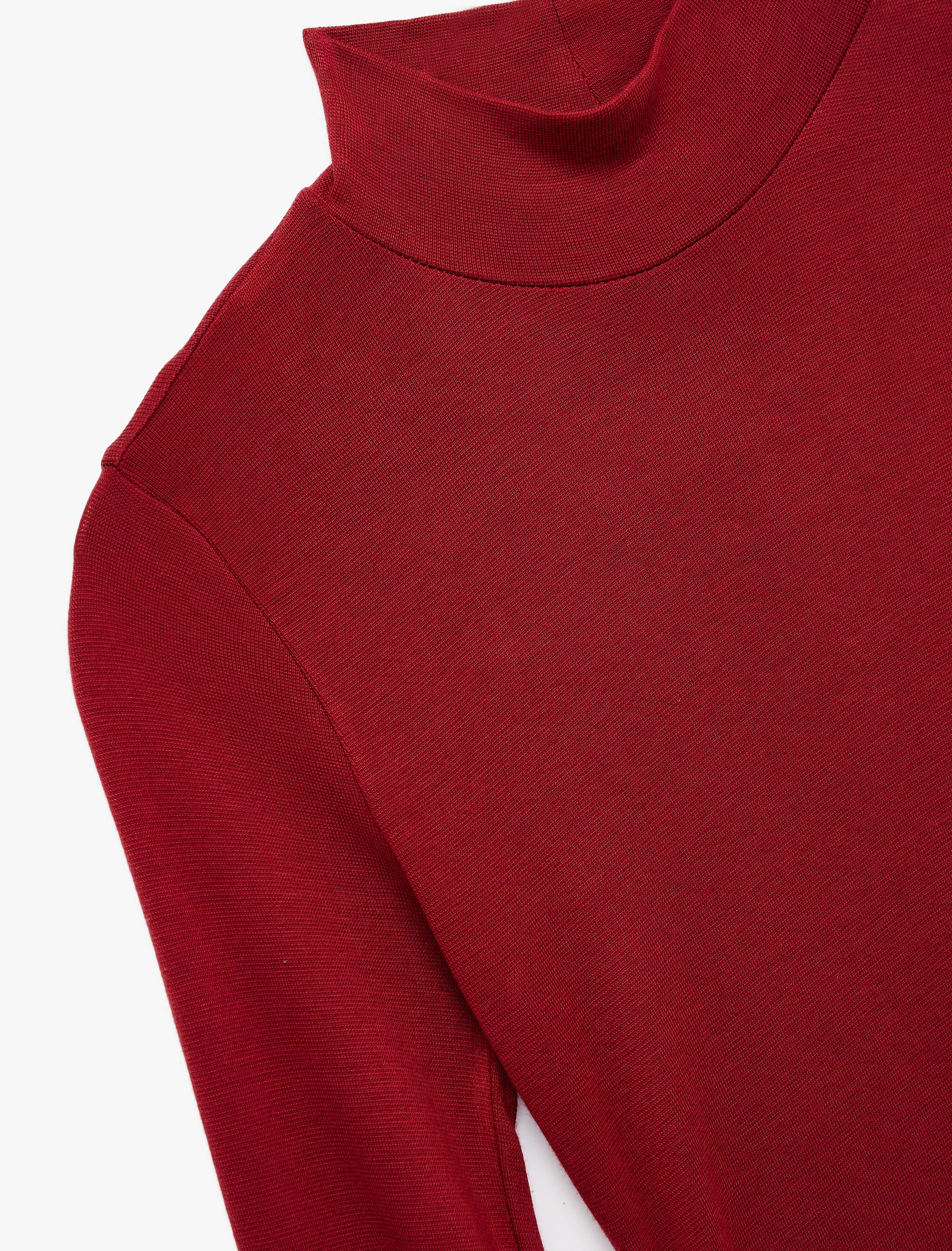   Viskon Kumaş Slim Fit Uzun Kollu Dik Yaka Bodysuit