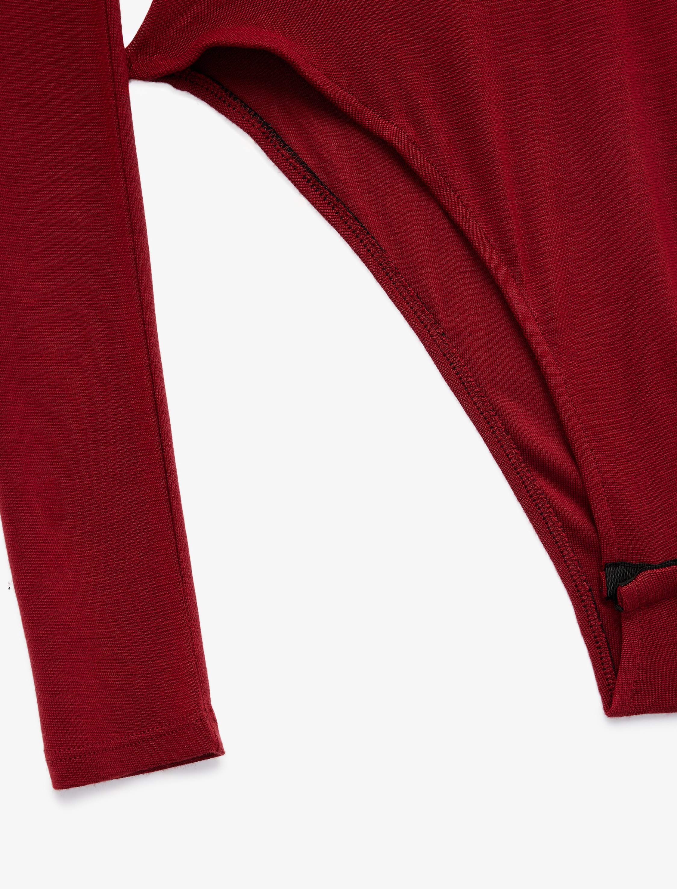   Viskon Kumaş Slim Fit Uzun Kollu Dik Yaka Bodysuit