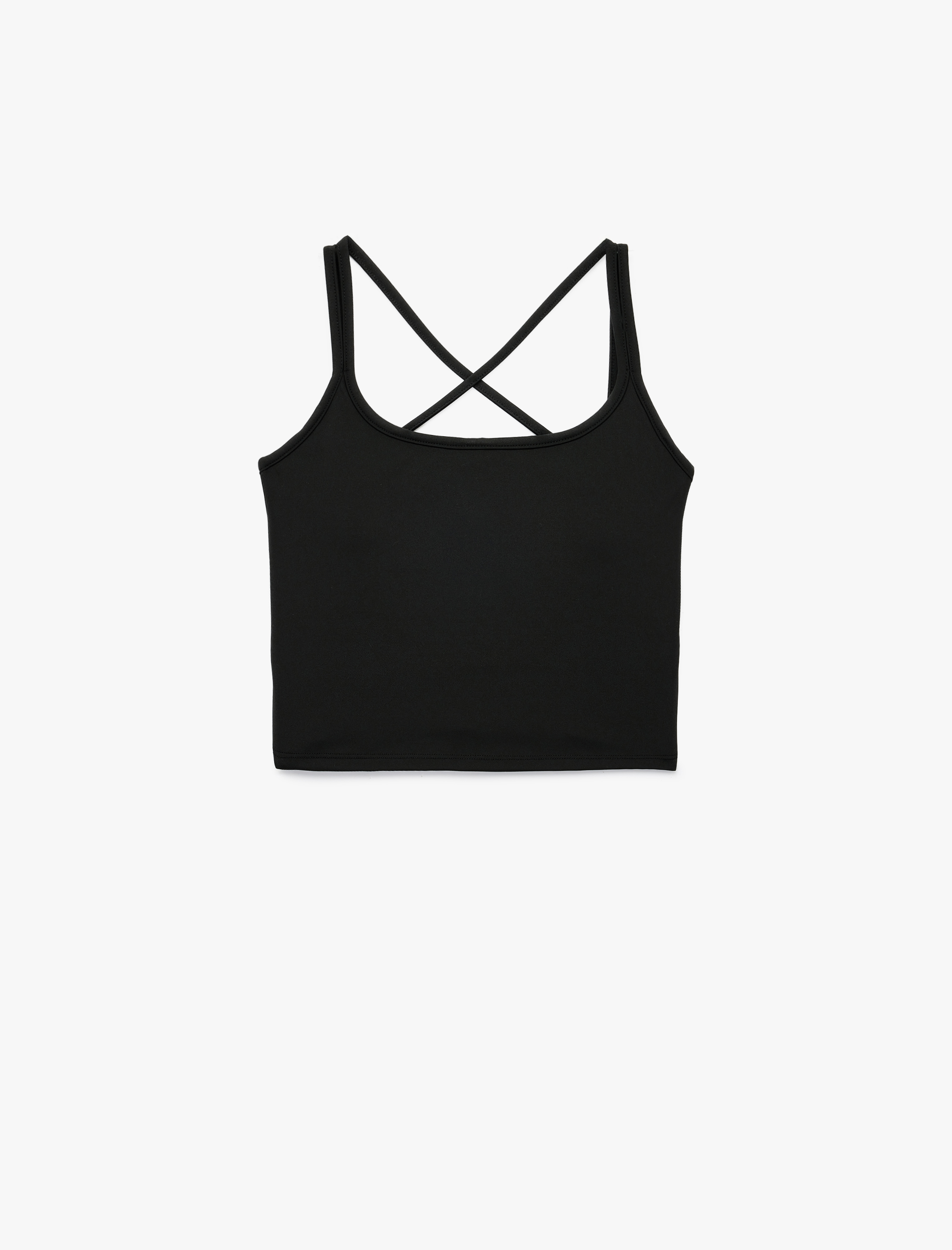   İp Askılı Sırt Detaylı Yarım Sporcu Sütyeni