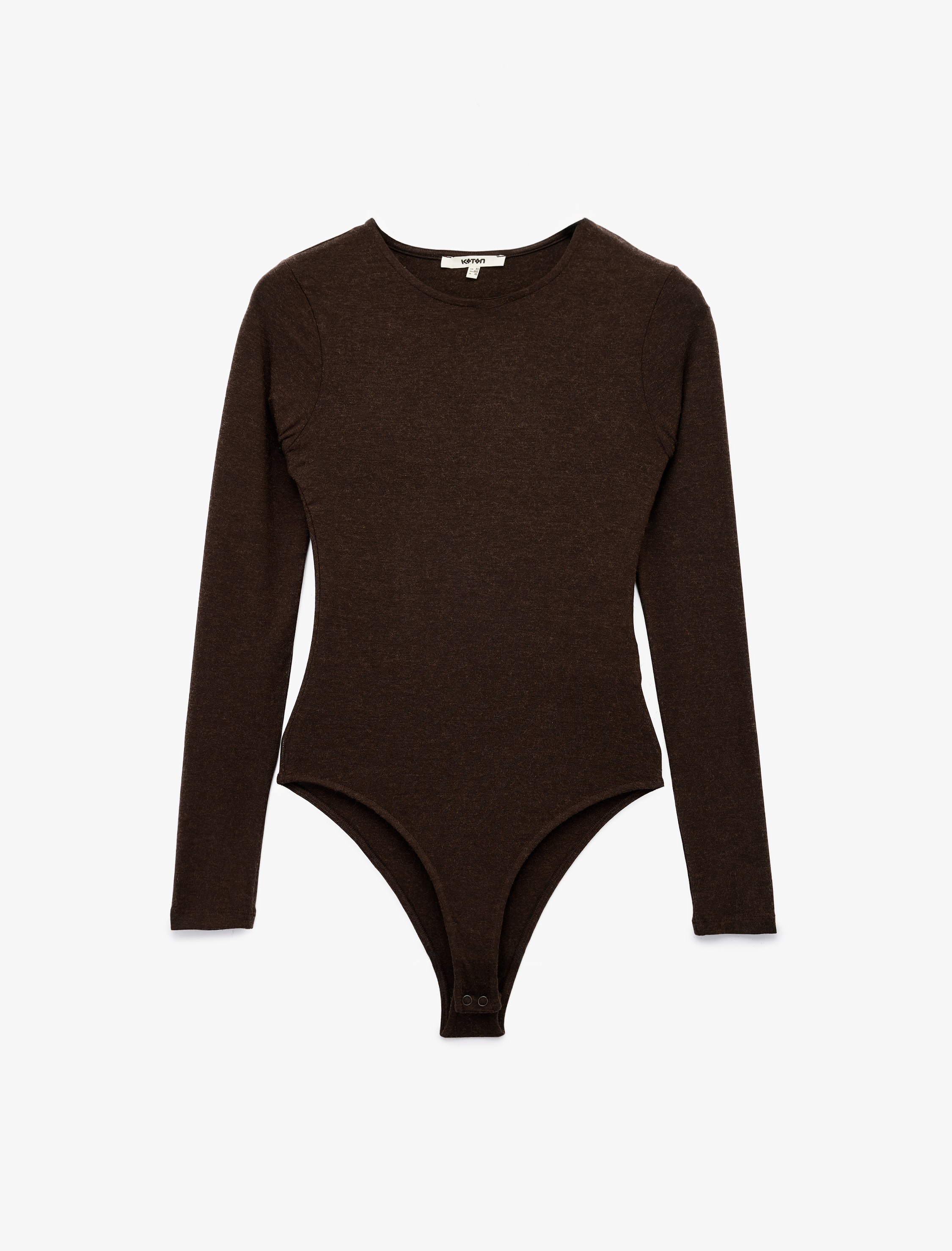   Koyun Yünü Karışımlı Slim Fit Uzun Kollu Bisiklet Yaka Bodysuit